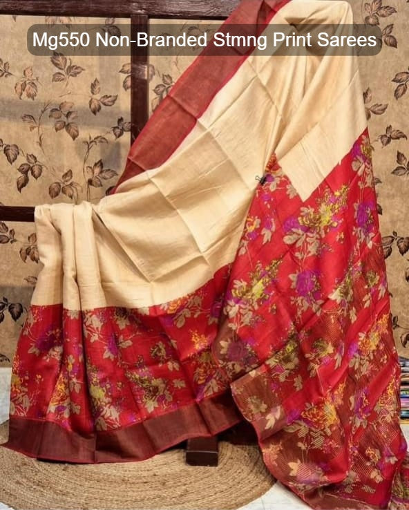 Mg550 Non-Branded Stmng Print Sarees