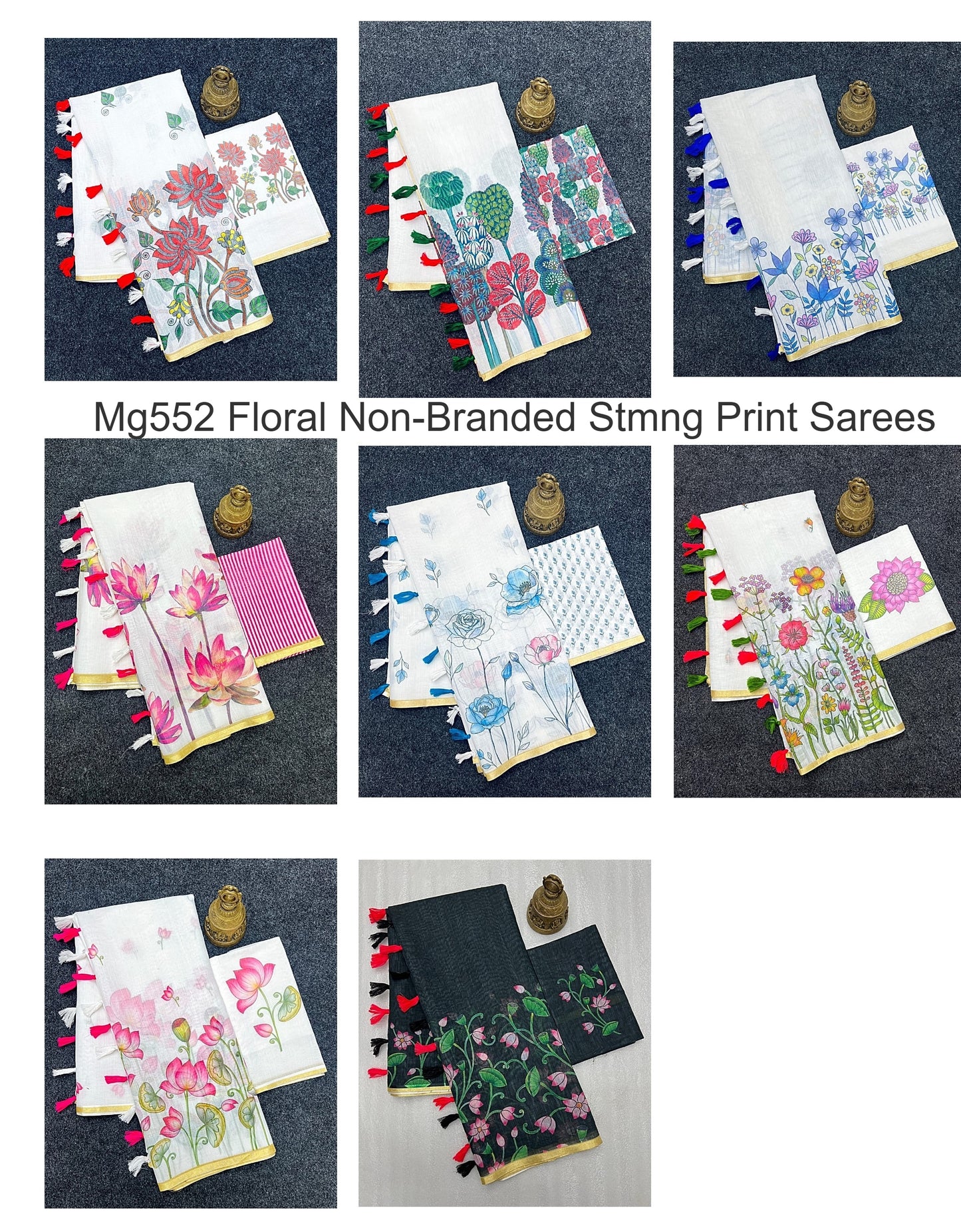 Mg552 Floral Non-Branded Stmng Print Sarees