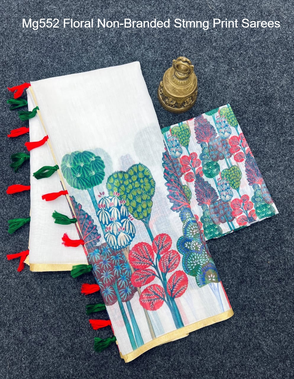 Mg552 Floral Non-Branded Stmng Print Sarees