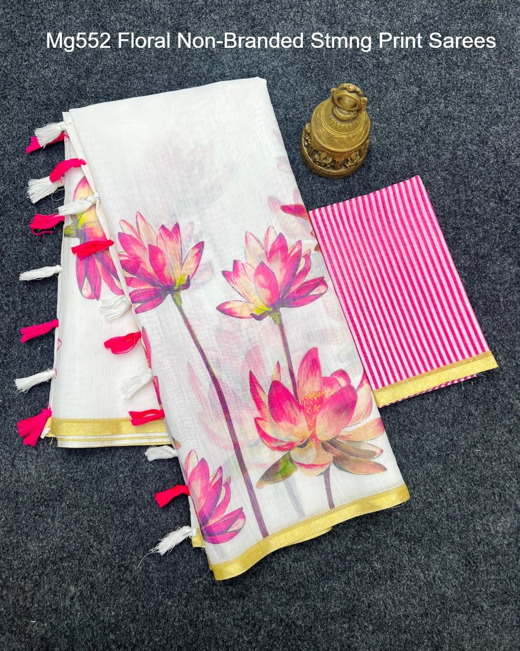 Mg552 Floral Non-Branded Stmng Print Sarees