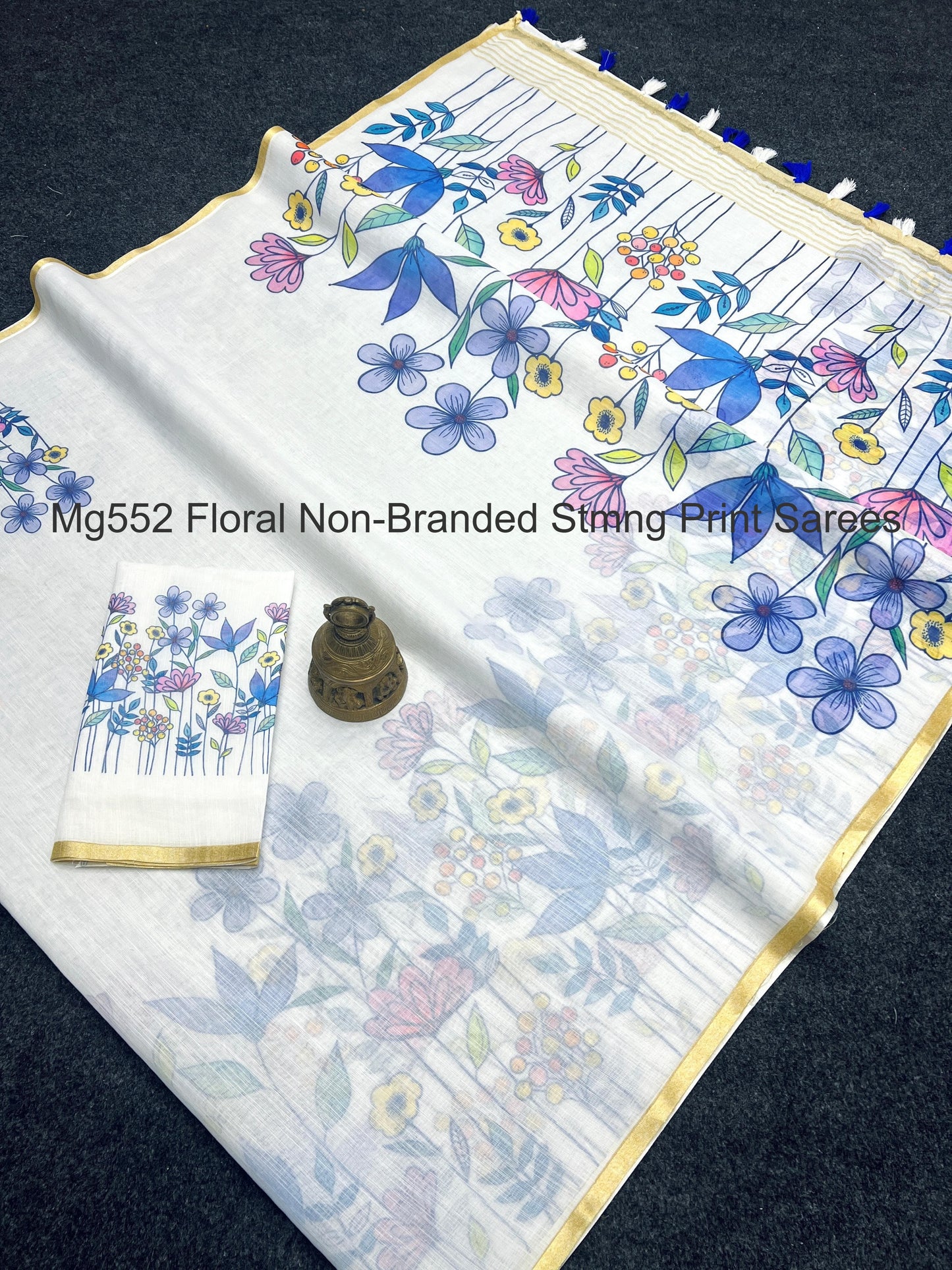 Mg552 Floral Non-Branded Stmng Print Sarees