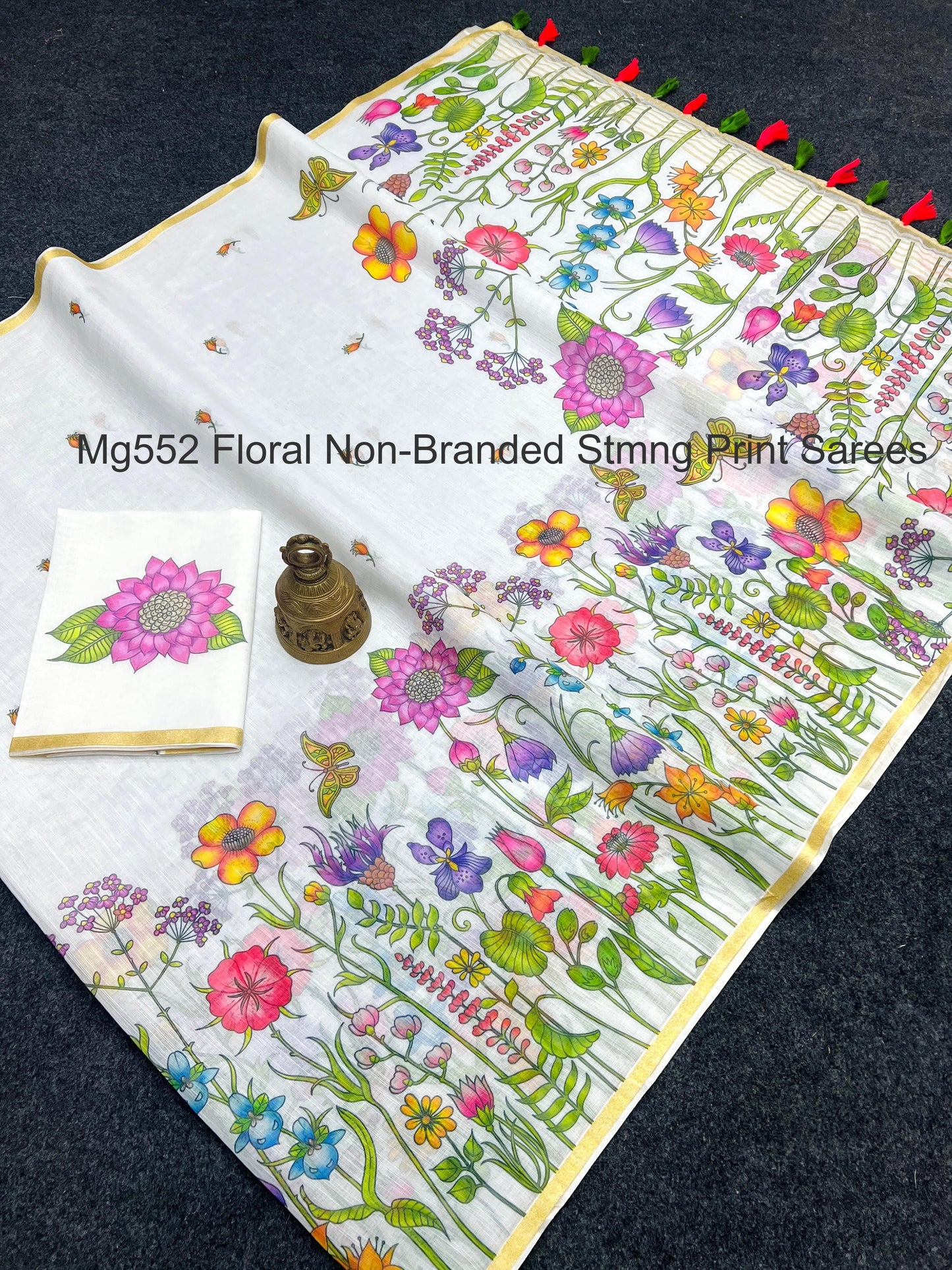 Mg552 Floral Non-Branded Stmng Print Sarees