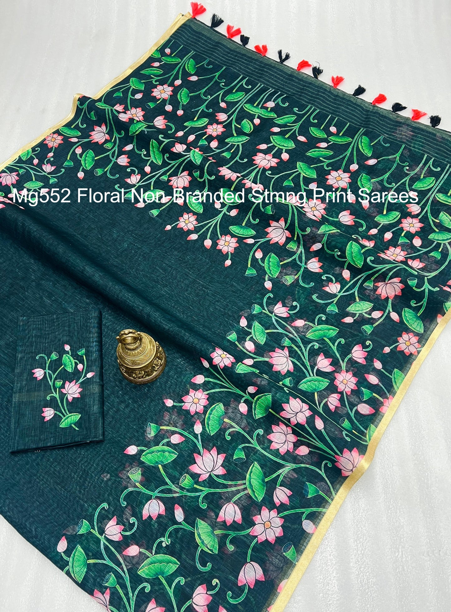 Mg552 Floral Non-Branded Stmng Print Sarees