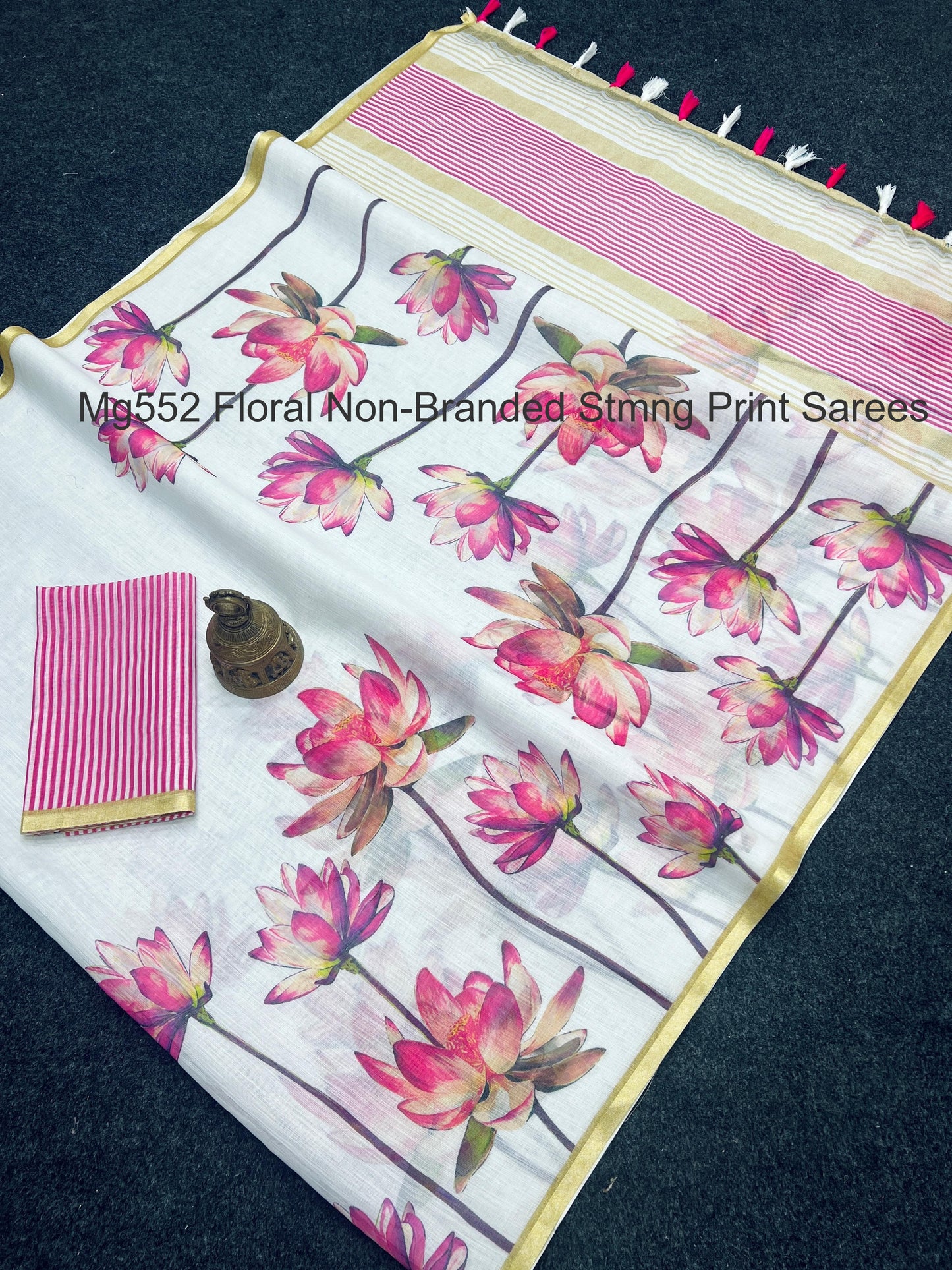 Mg552 Floral Non-Branded Stmng Print Sarees