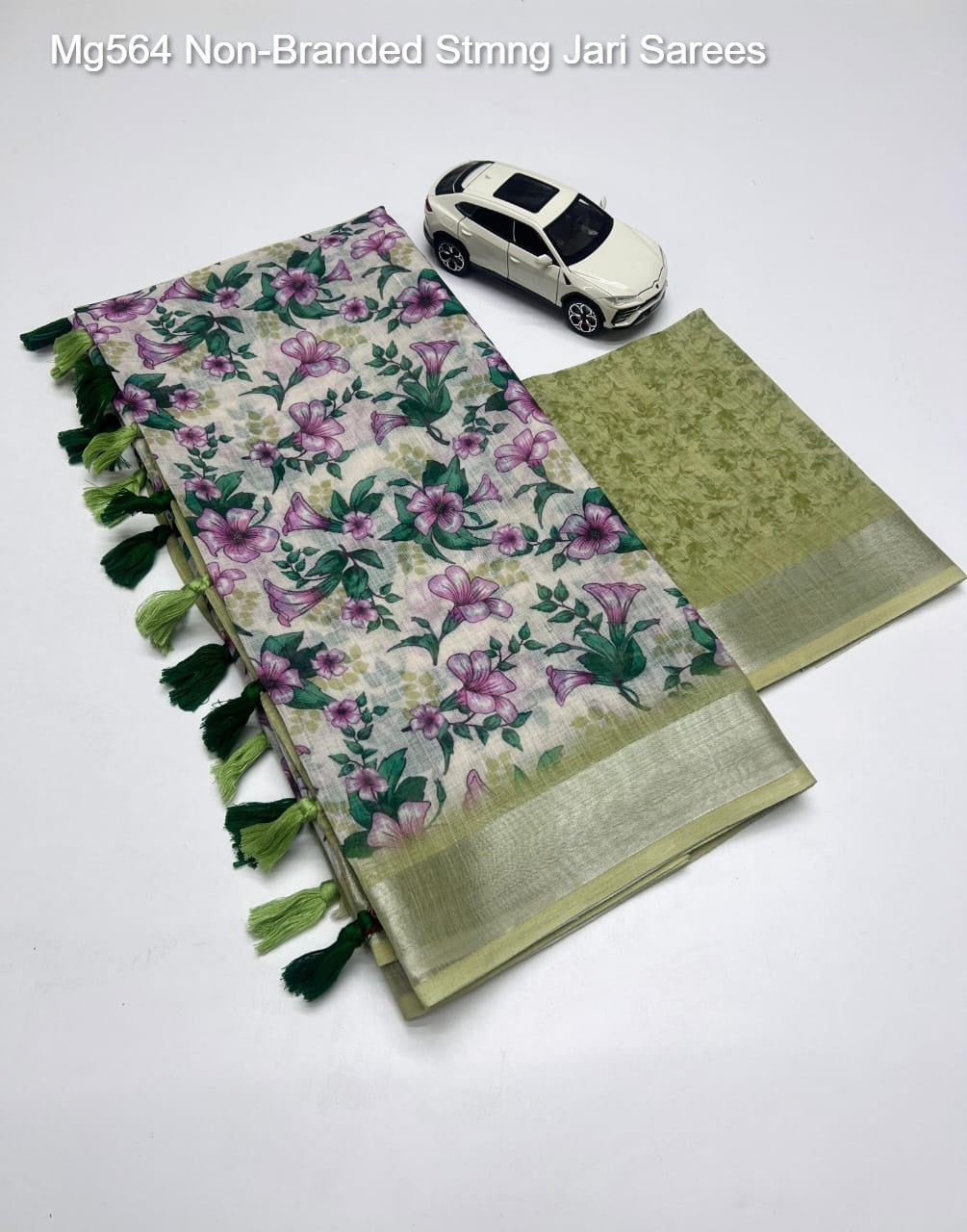 Mg564 Non-Branded Stmng Jari Sarees