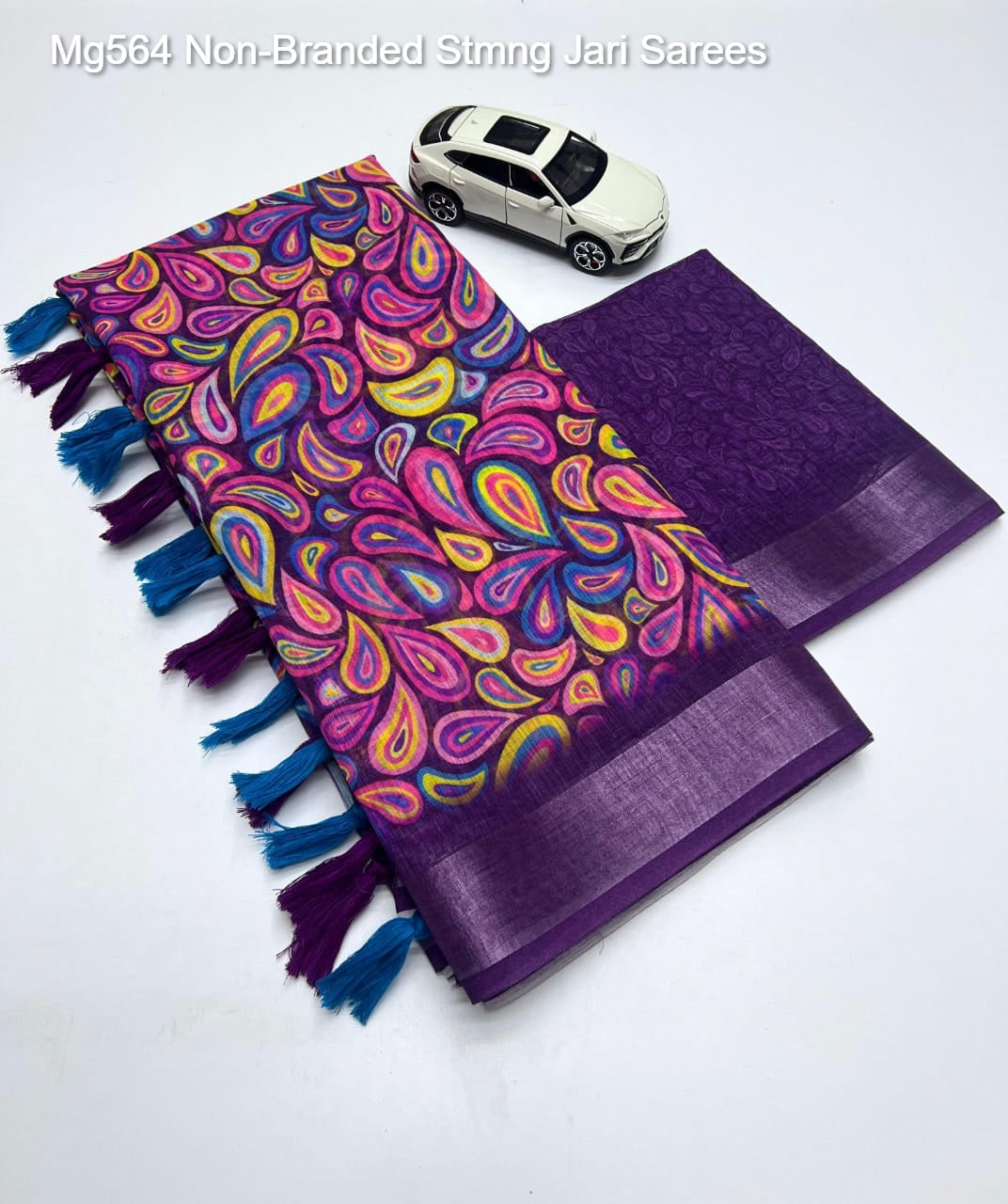 Mg564 Non-Branded Stmng Jari Sarees