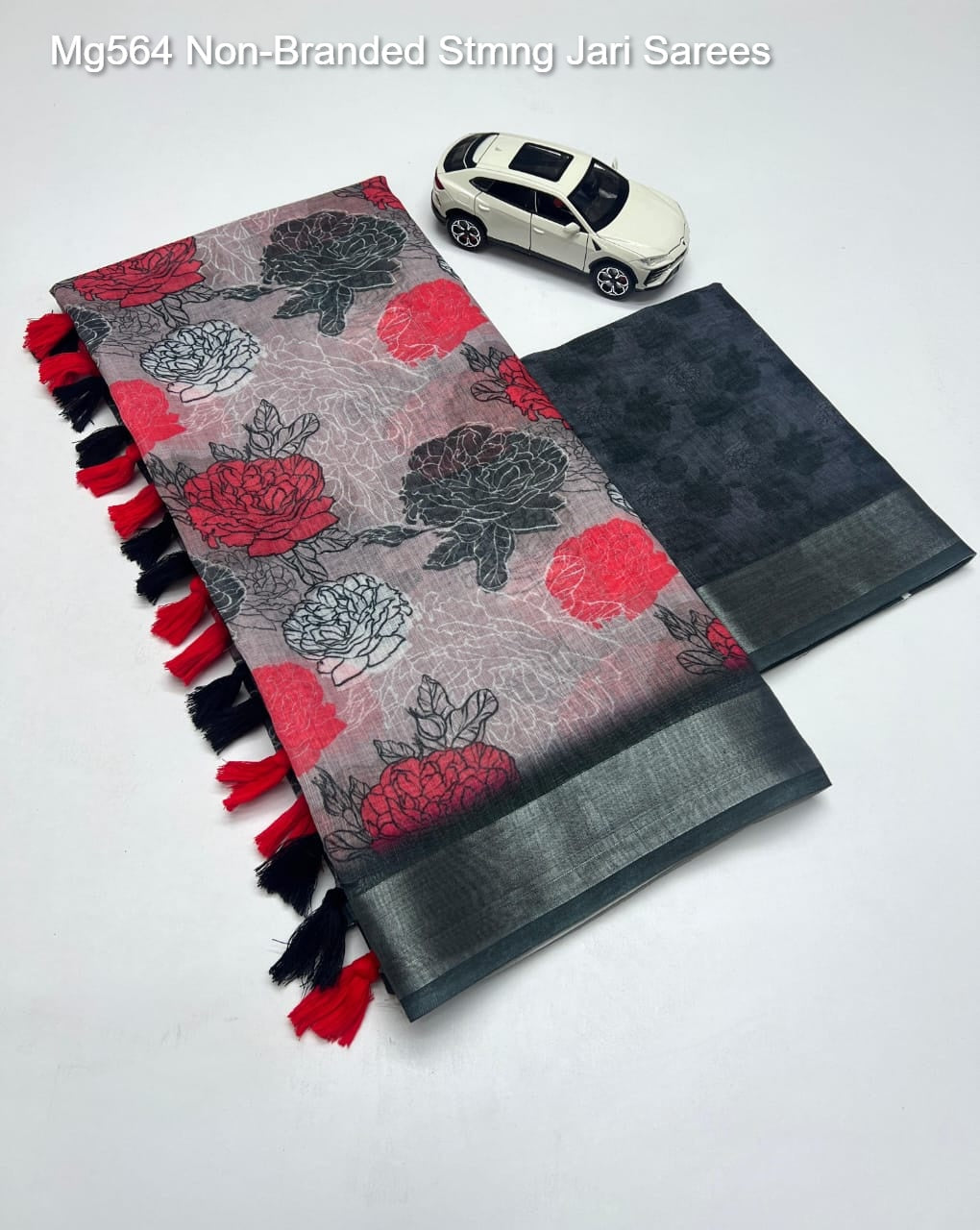 Mg564 Non-Branded Stmng Jari Sarees
