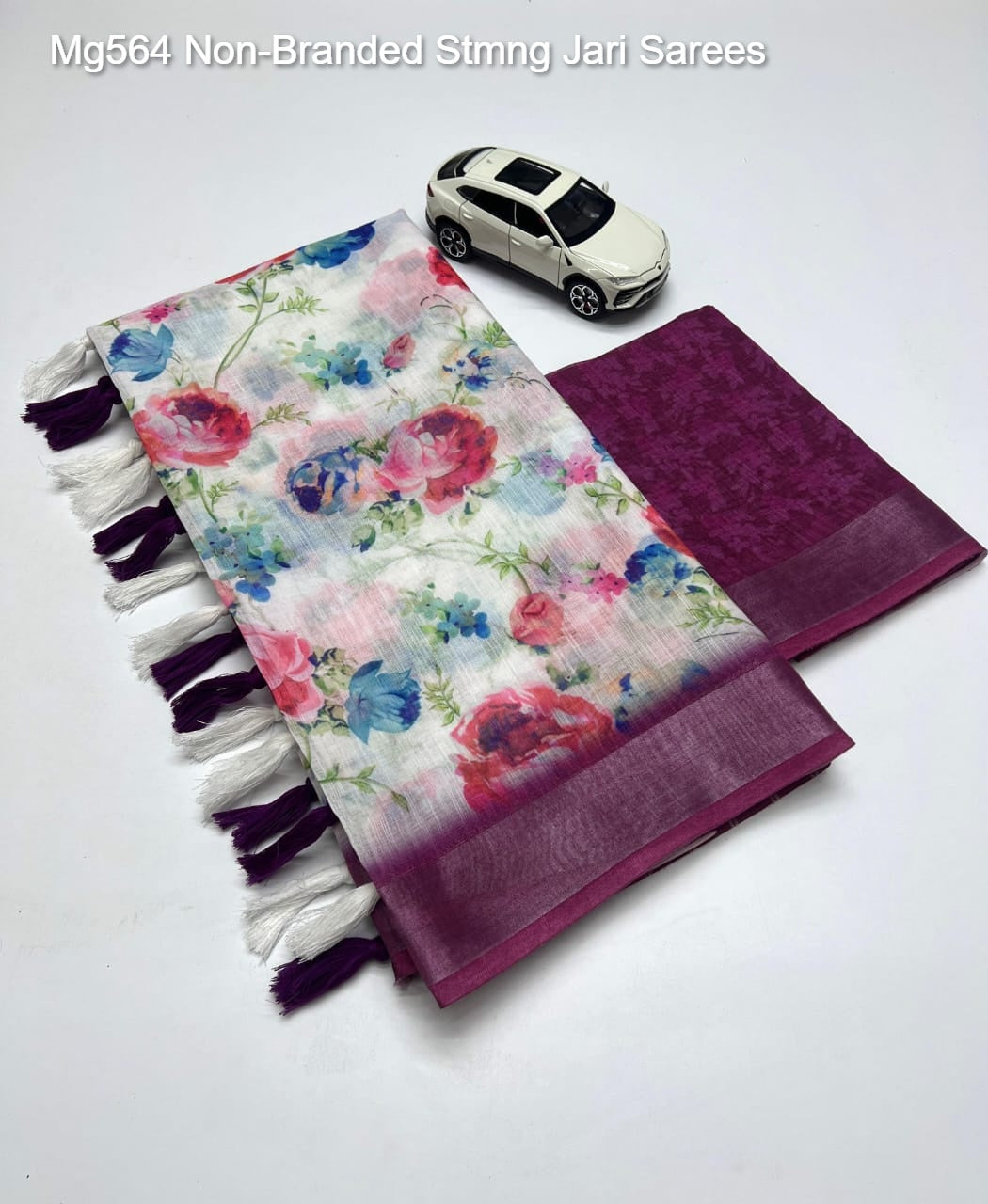 Mg564 Non-Branded Stmng Jari Sarees