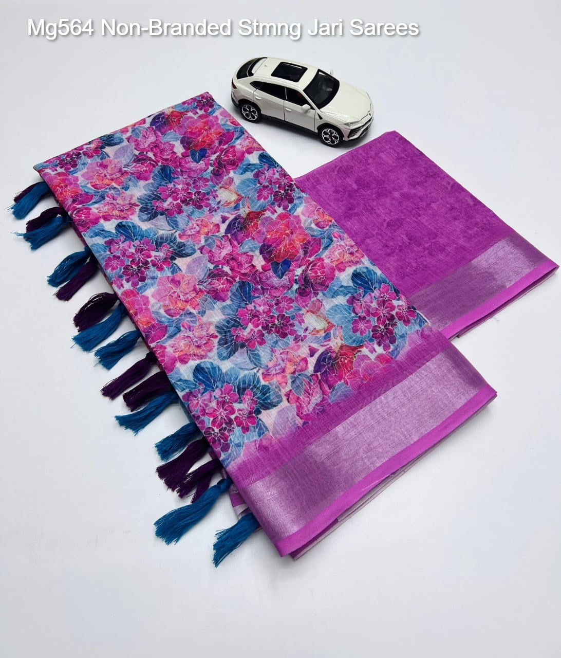 Mg564 Non-Branded Stmng Jari Sarees