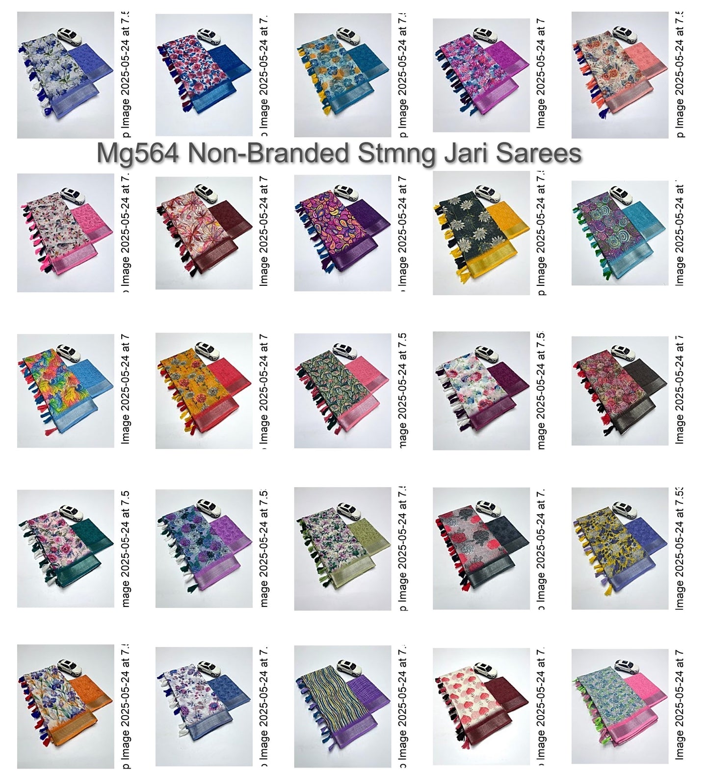 Mg564 Non-Branded Stmng Jari Sarees