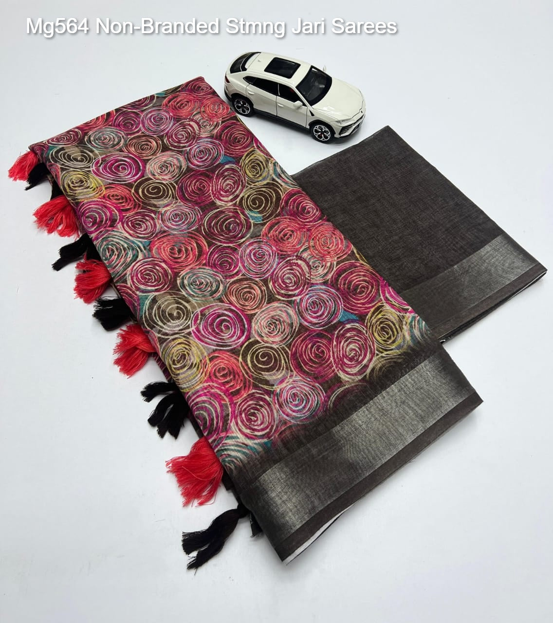Mg564 Non-Branded Stmng Jari Sarees