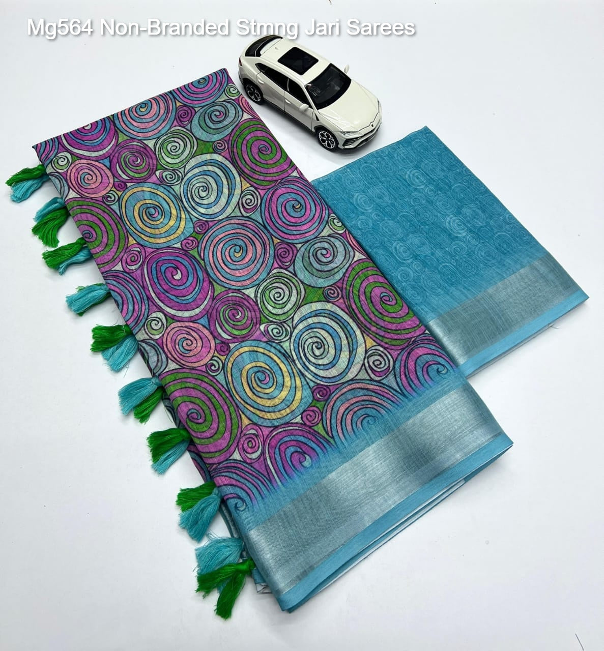 Mg564 Non-Branded Stmng Jari Sarees