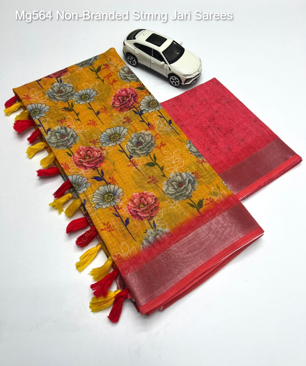 Mg564 Non-Branded Stmng Jari Sarees