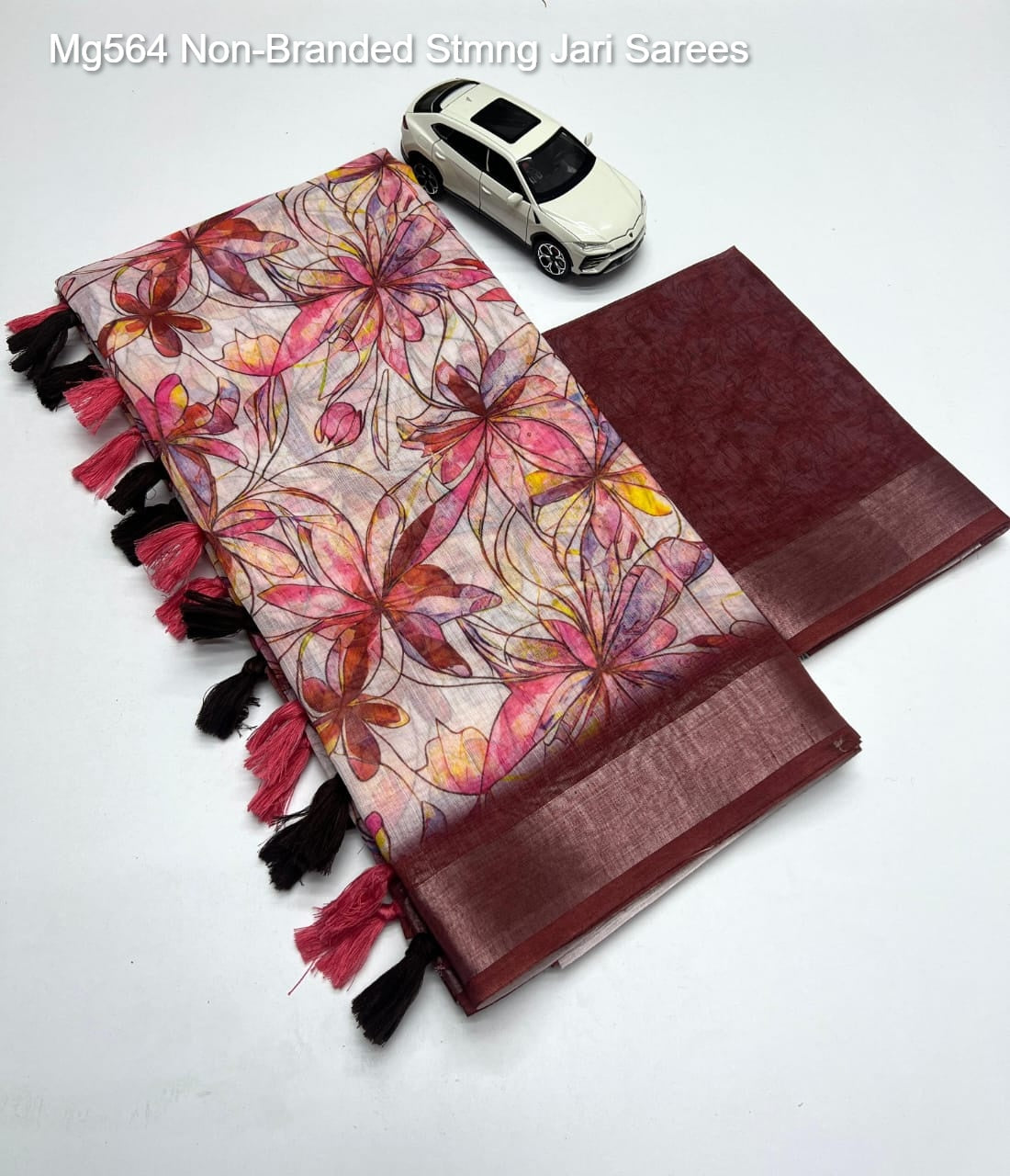 Mg564 Non-Branded Stmng Jari Sarees