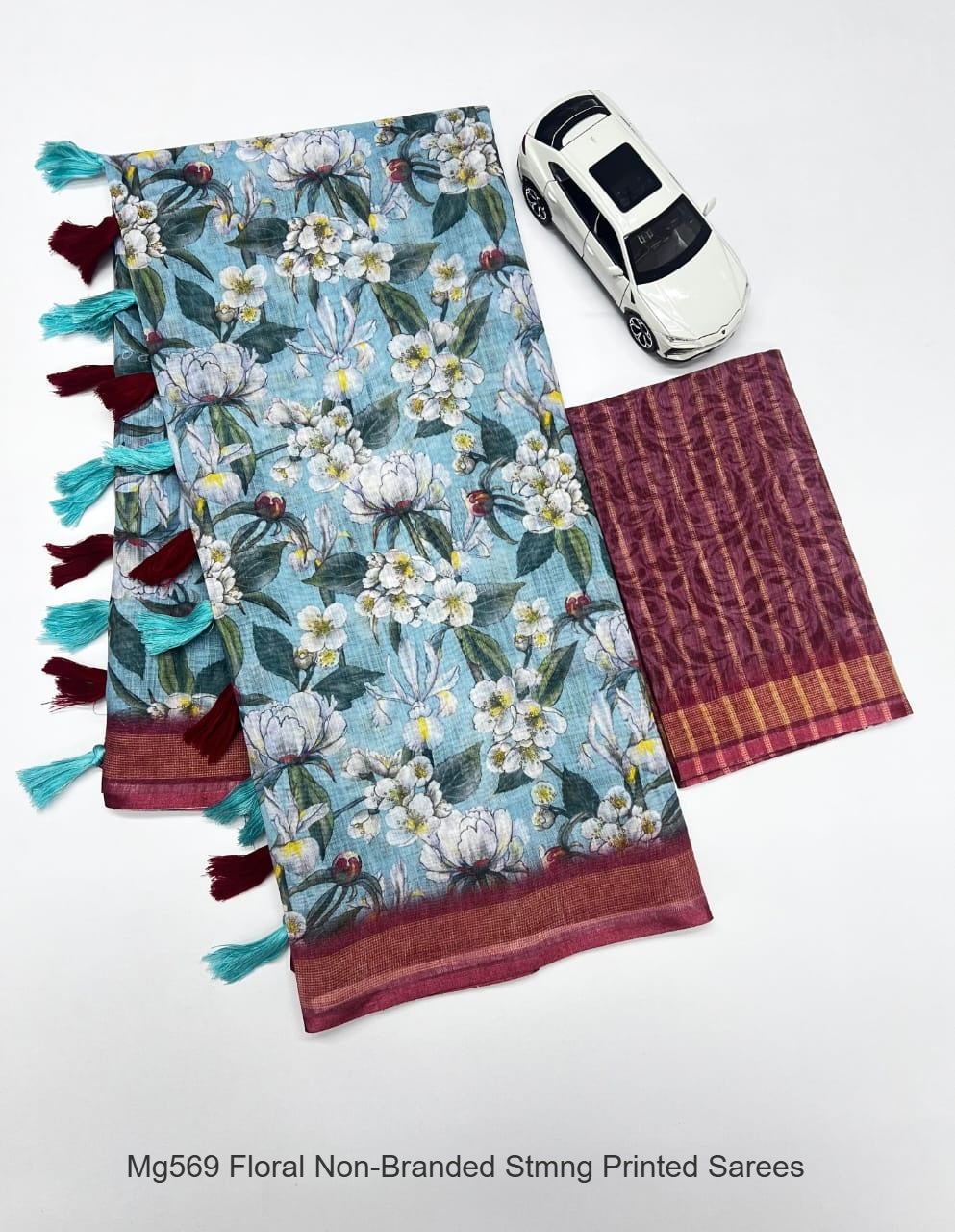 Mg569 Floral Non-Branded Stmng Printed Sarees