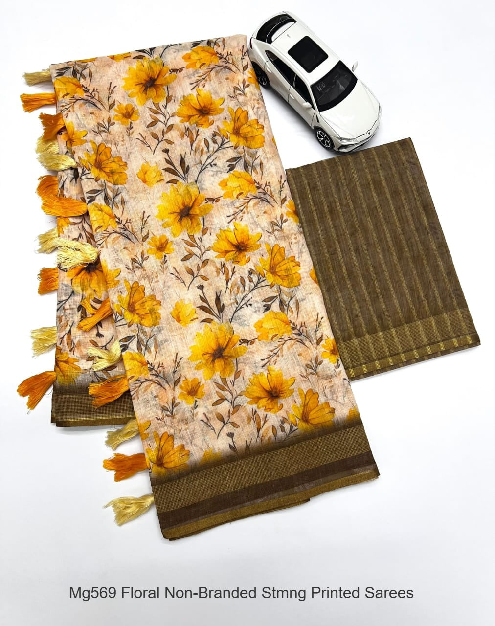 Mg569 Floral Non-Branded Stmng Printed Sarees