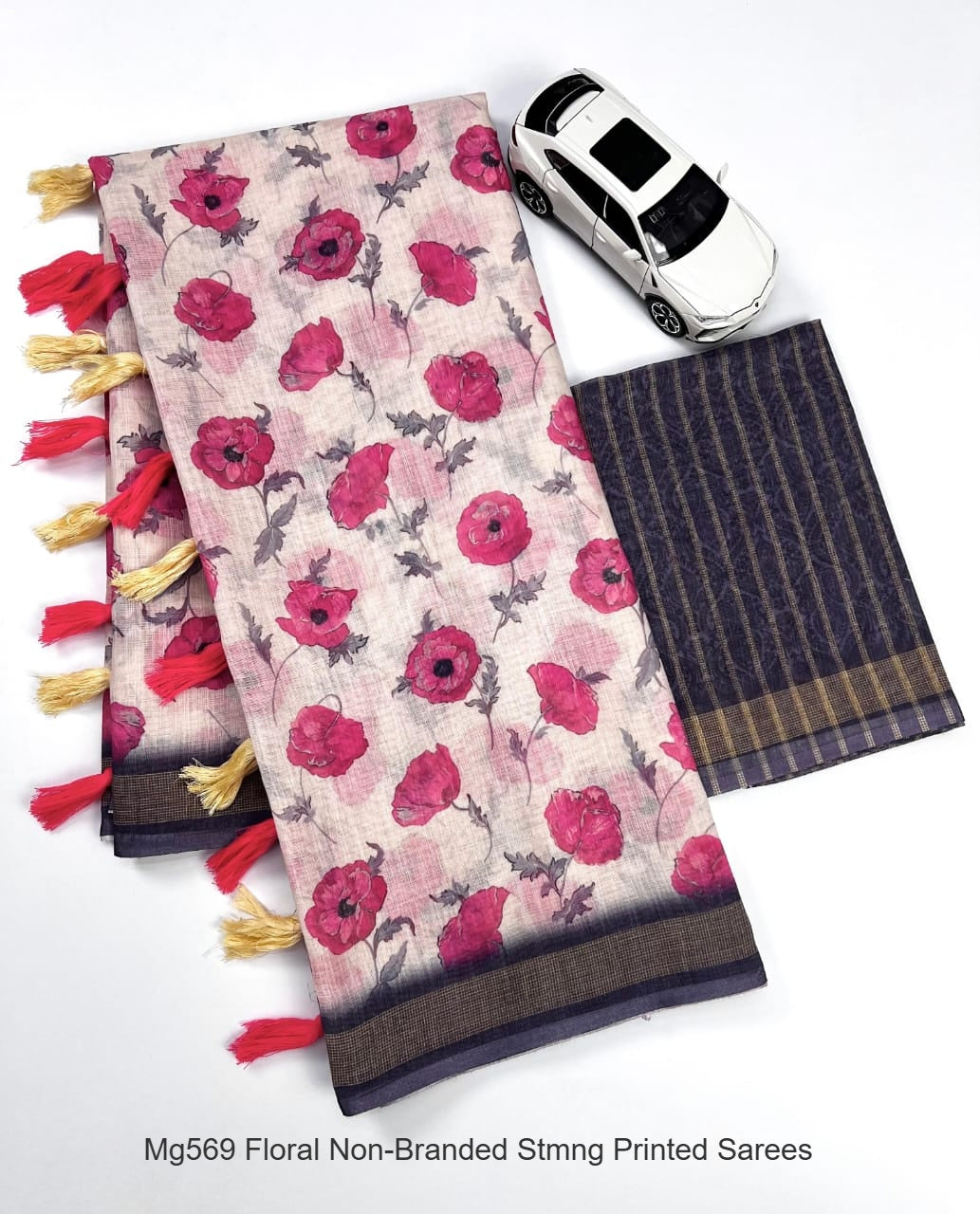 Mg569 Floral Non-Branded Stmng Printed Sarees