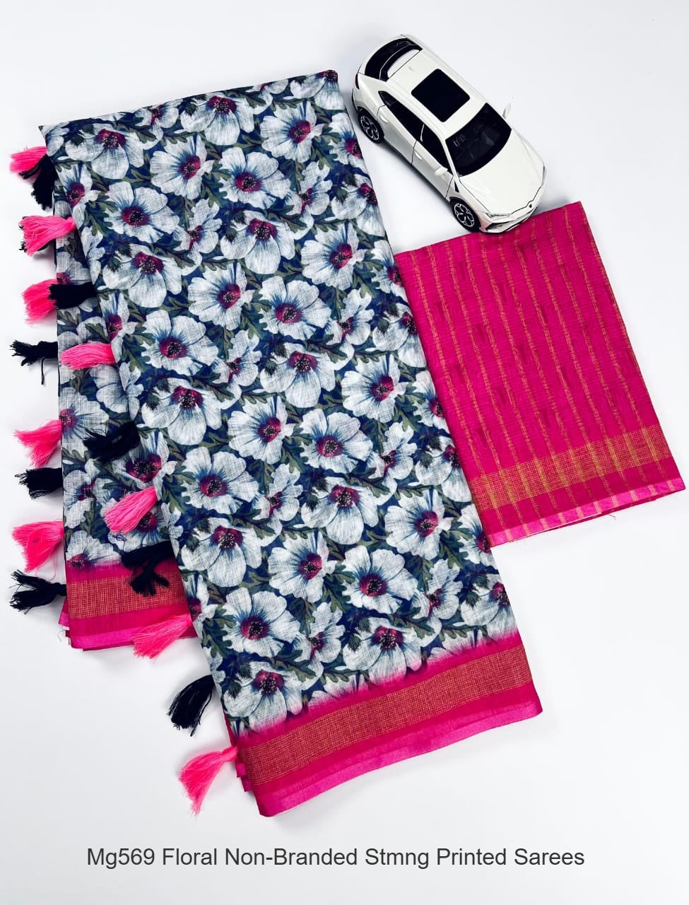 Mg569 Floral Non-Branded Stmng Printed Sarees