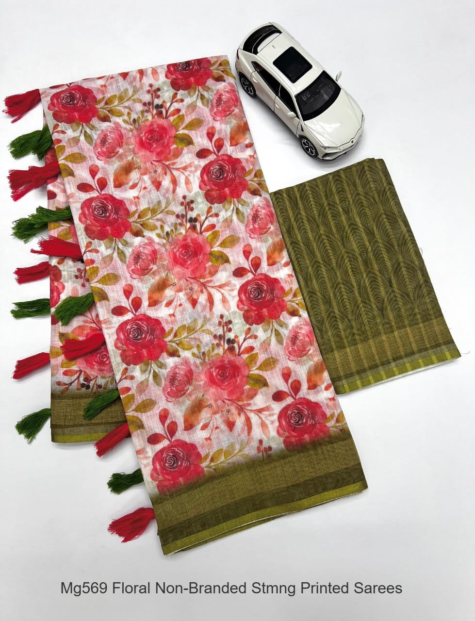 Mg569 Floral Non-Branded Stmng Printed Sarees