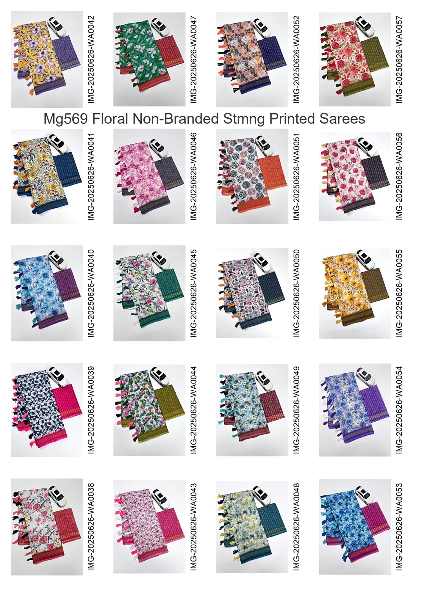 Mg569 Floral Non-Branded Stmng Printed Sarees