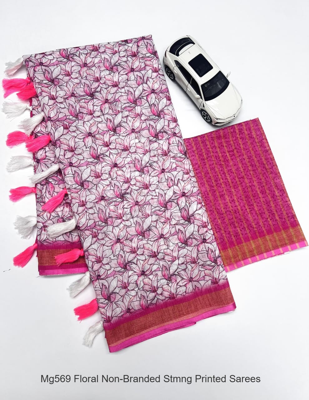 Mg569 Floral Non-Branded Stmng Printed Sarees