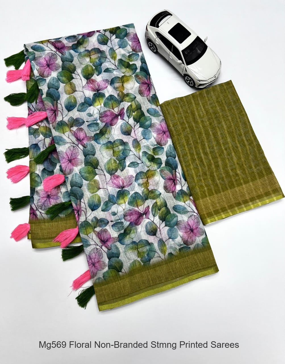 Mg569 Floral Non-Branded Stmng Printed Sarees