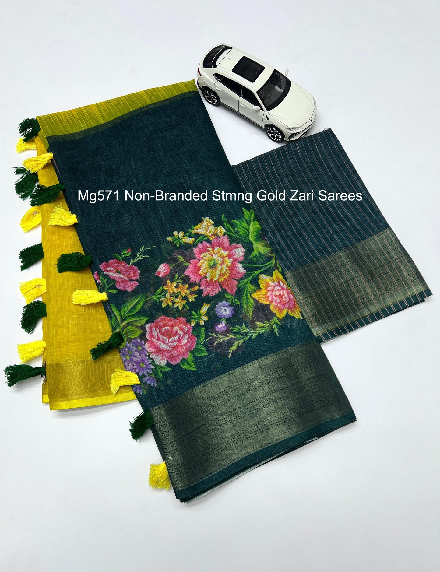 Mg571 Non-Branded Stmng Gold Zari Sarees
