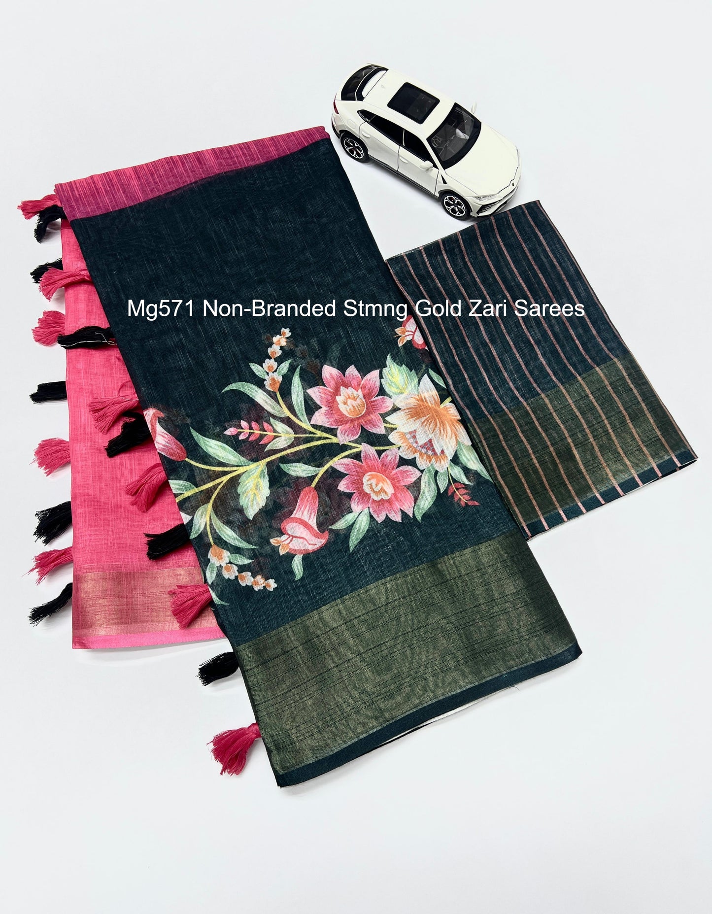 Mg571 Non-Branded Stmng Gold Zari Sarees