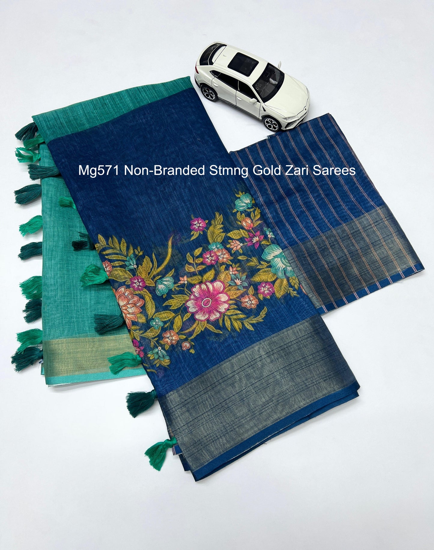 Mg571 Non-Branded Stmng Gold Zari Sarees
