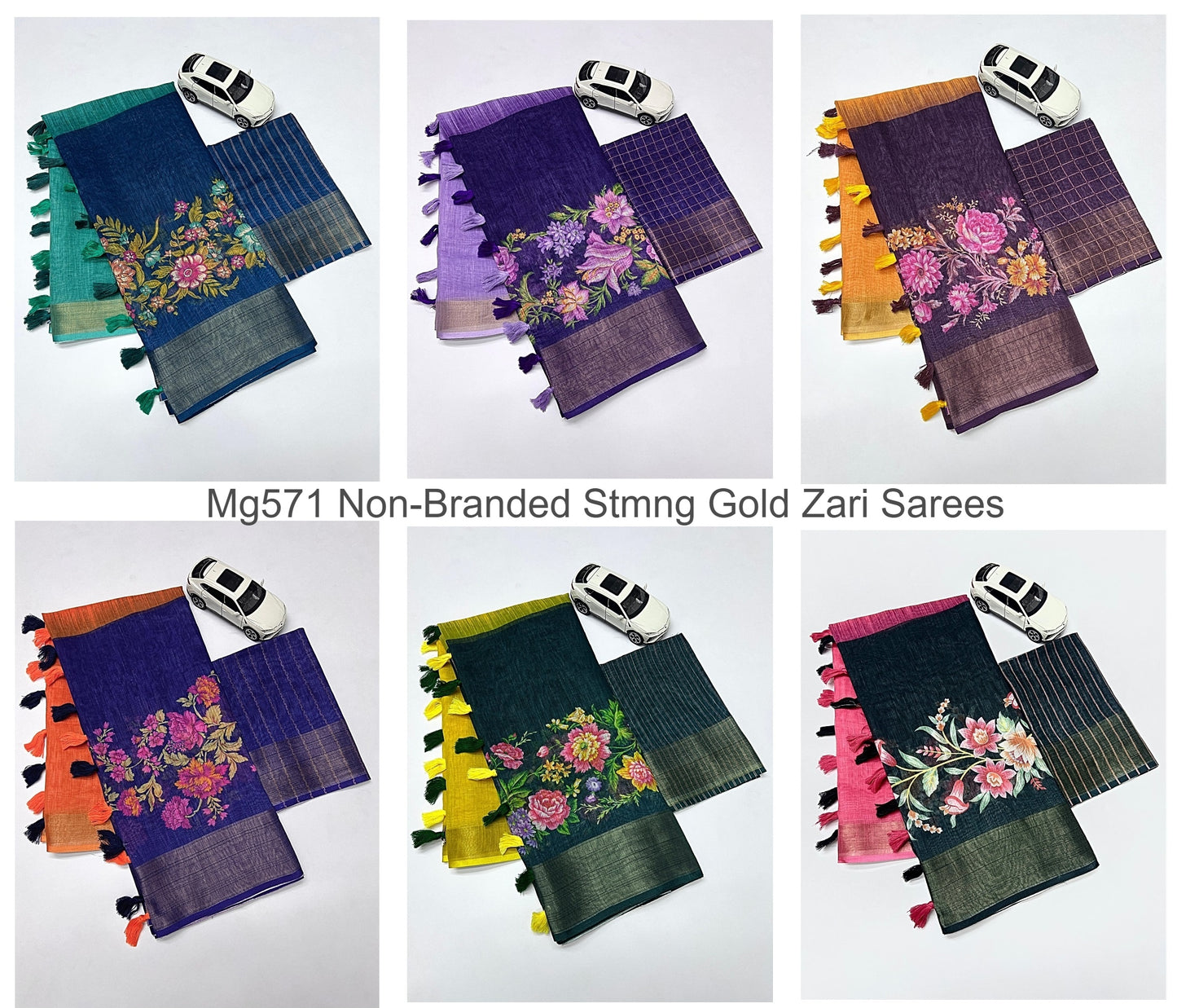 Mg571 Non-Branded Stmng Gold Zari Sarees