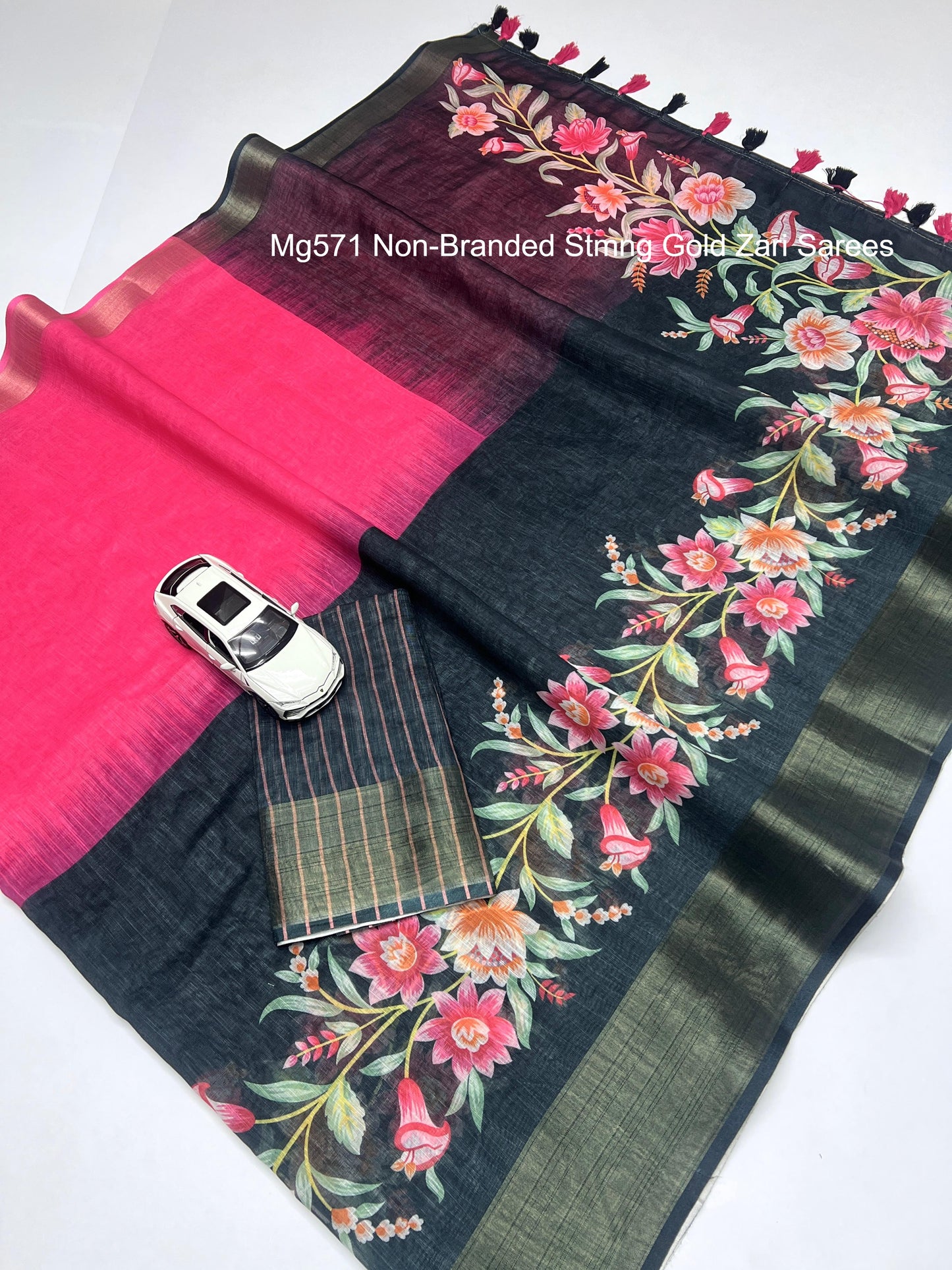 Mg571 Non-Branded Stmng Gold Zari Sarees