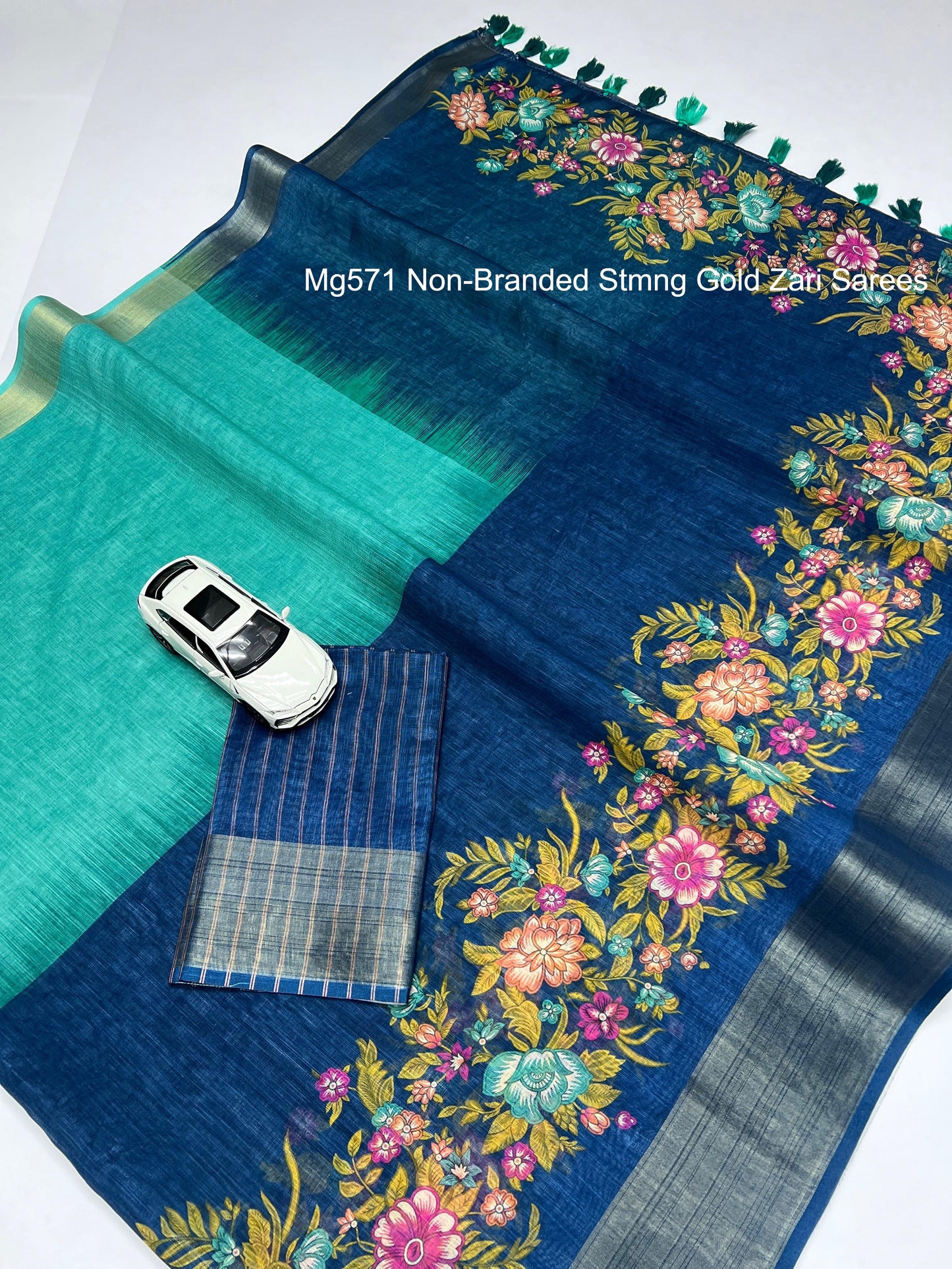 Mg571 Non-Branded Stmng Gold Zari Sarees