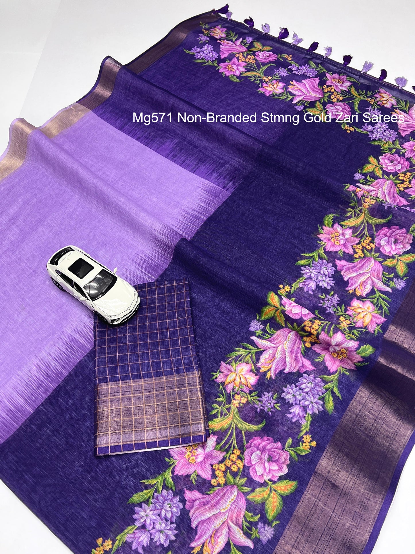 Mg571 Non-Branded Stmng Gold Zari Sarees