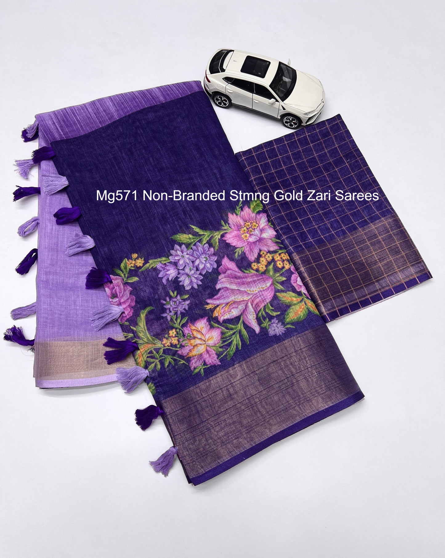 Mg571 Non-Branded Stmng Gold Zari Sarees