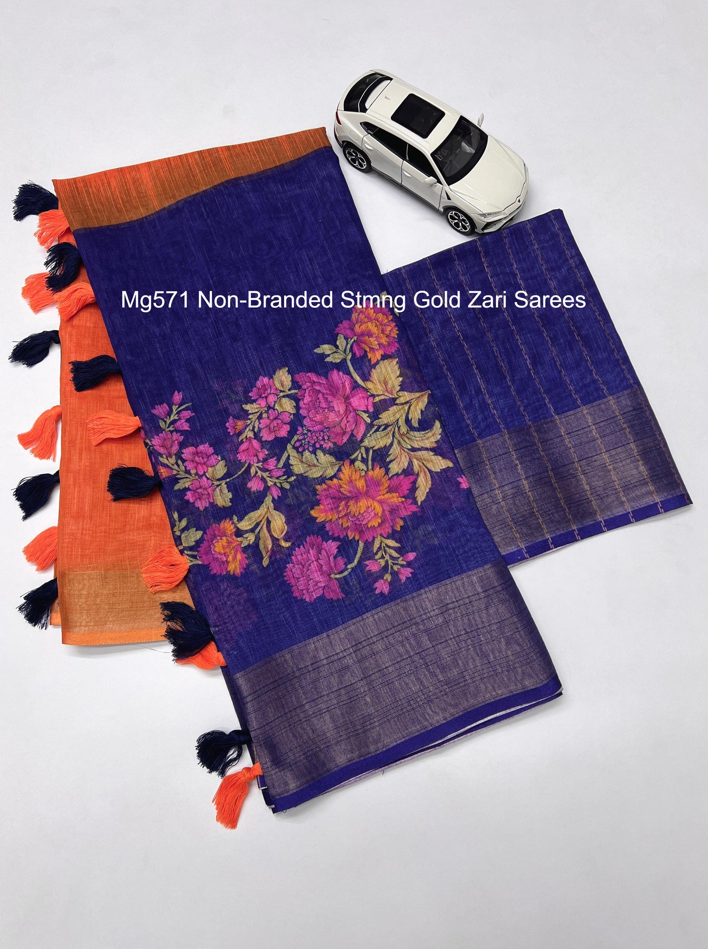 Mg571 Non-Branded Stmng Gold Zari Sarees