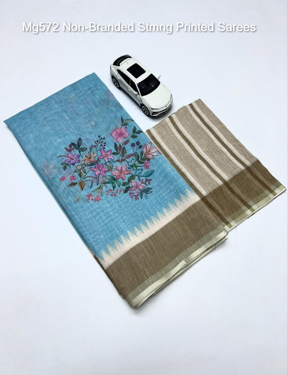 Mg572 Non-Branded Stmng Printed Sarees