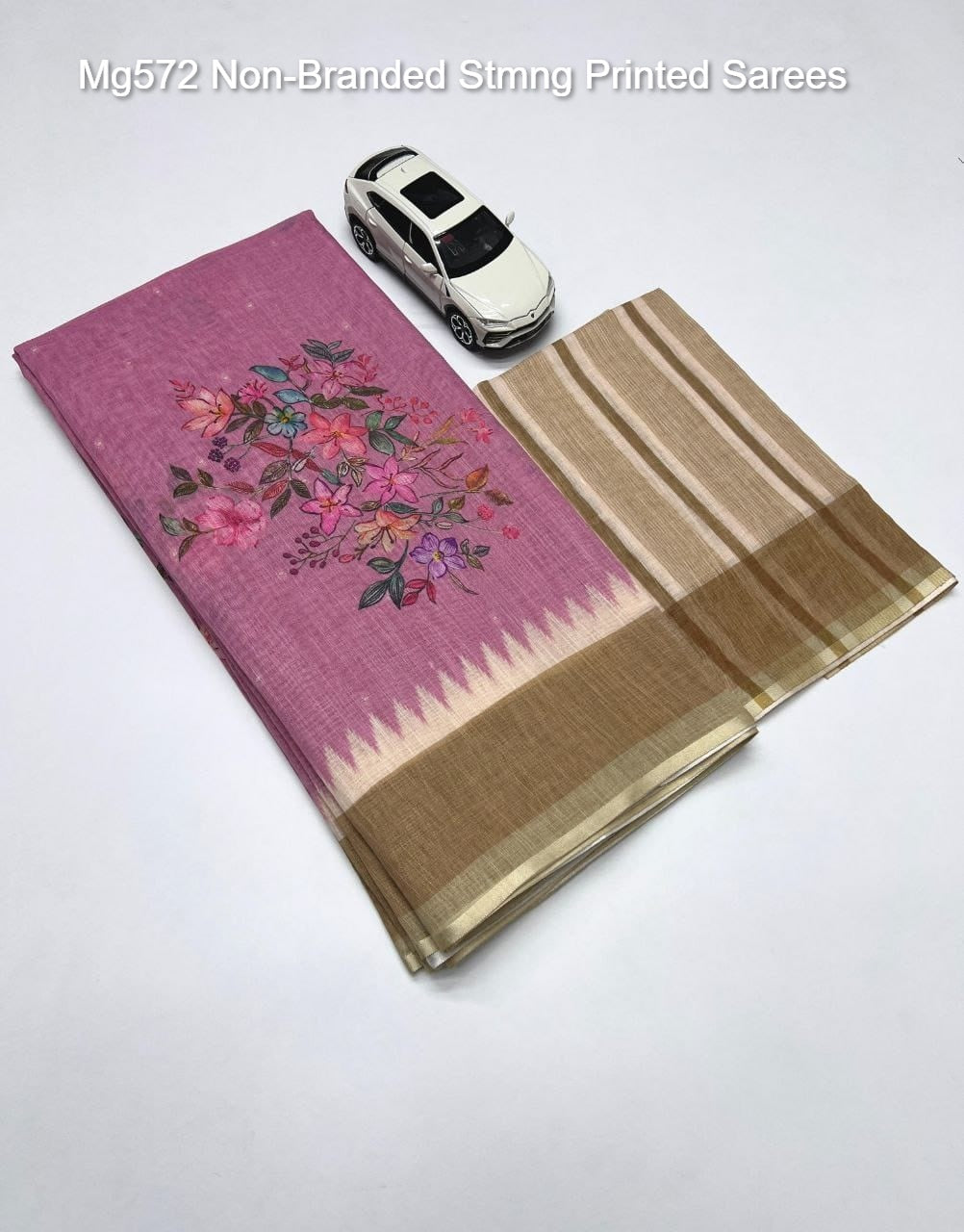 Mg572 Non-Branded Stmng Printed Sarees