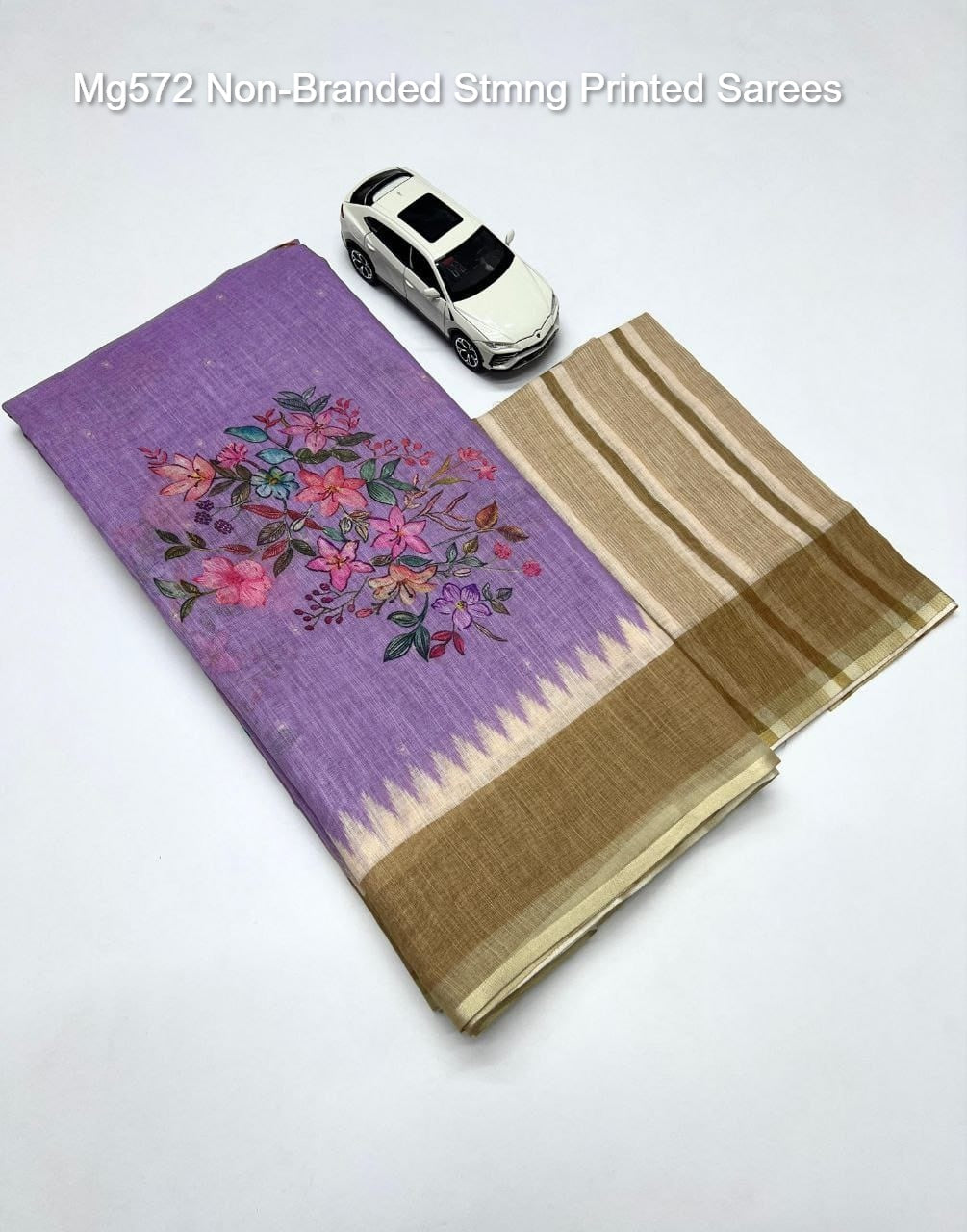 Mg572 Non-Branded Stmng Printed Sarees