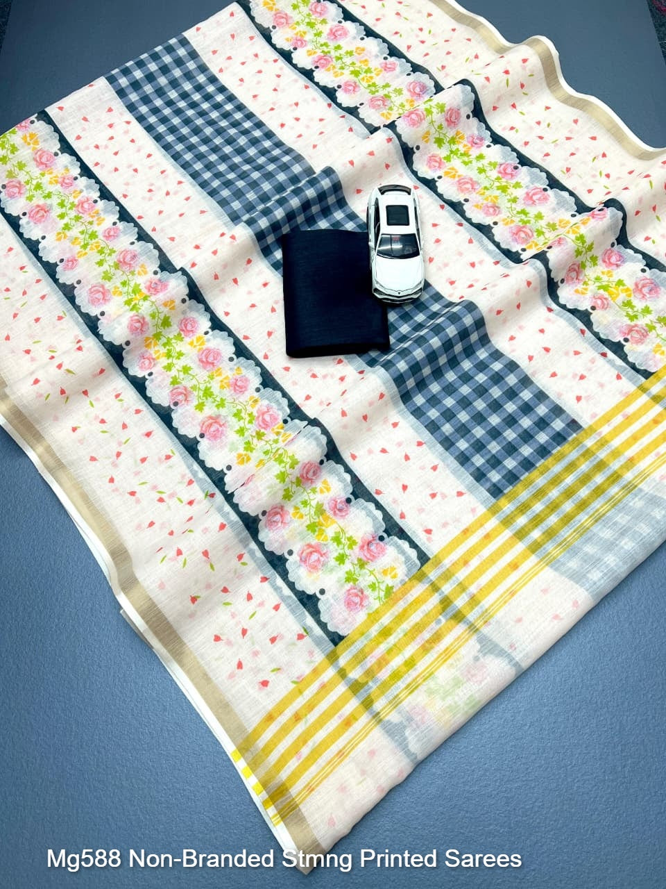 Mg588 Non-Branded Stmng Printed Sarees