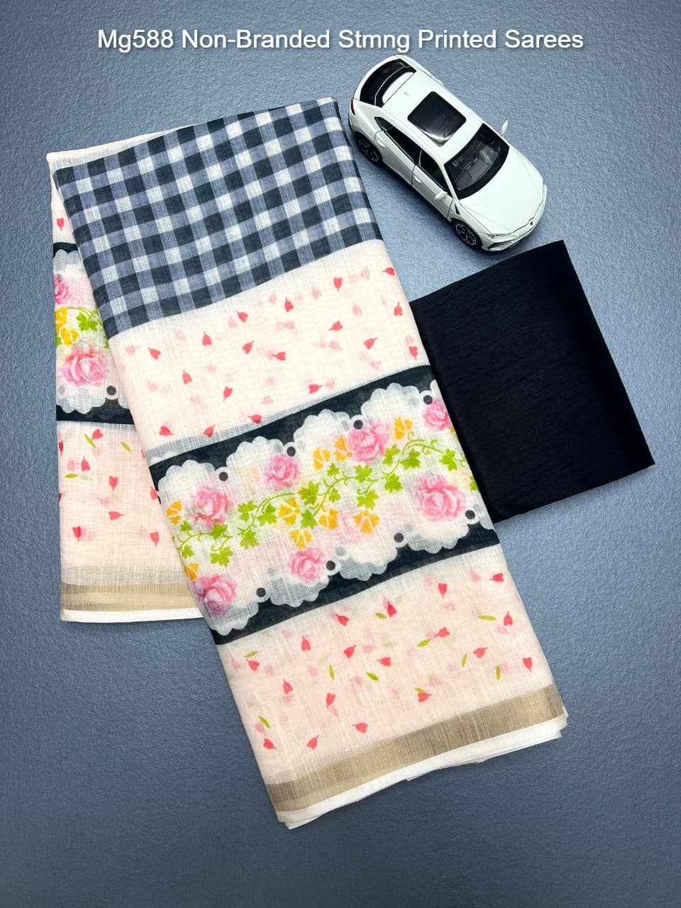 Mg588 Non-Branded Stmng Printed Sarees