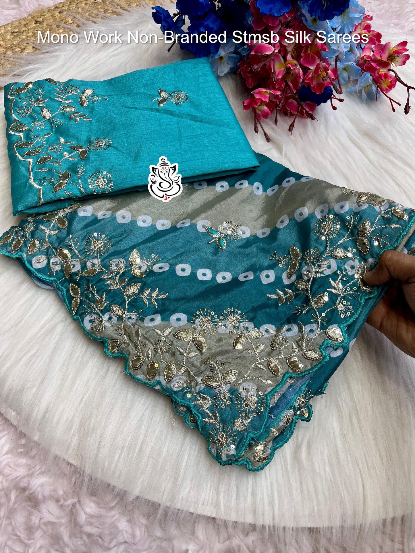 Mono Work Non-Branded Stmsb Silk Sarees