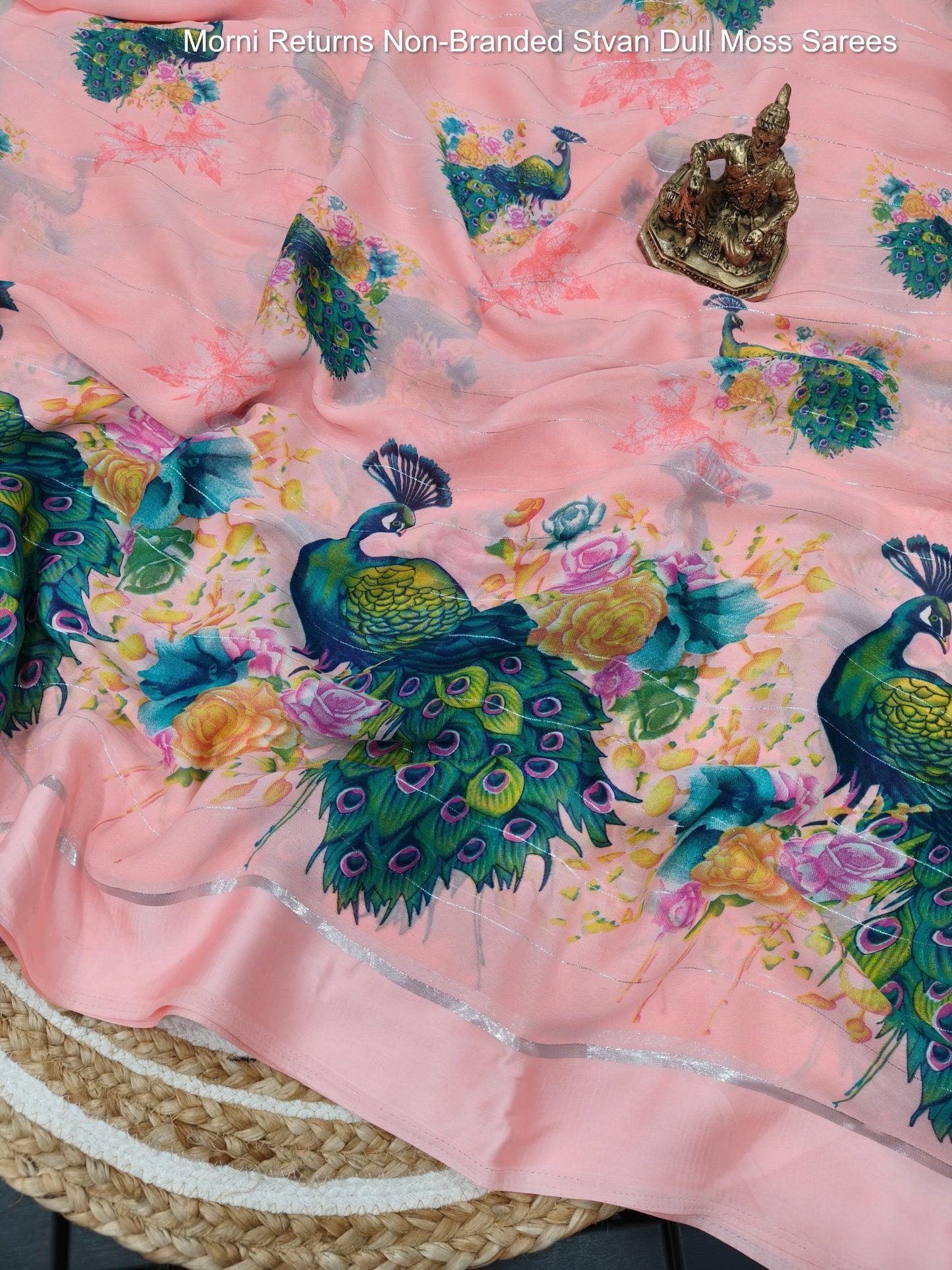 Morni Returns Non-Branded Stvan Dull Moss Sarees
