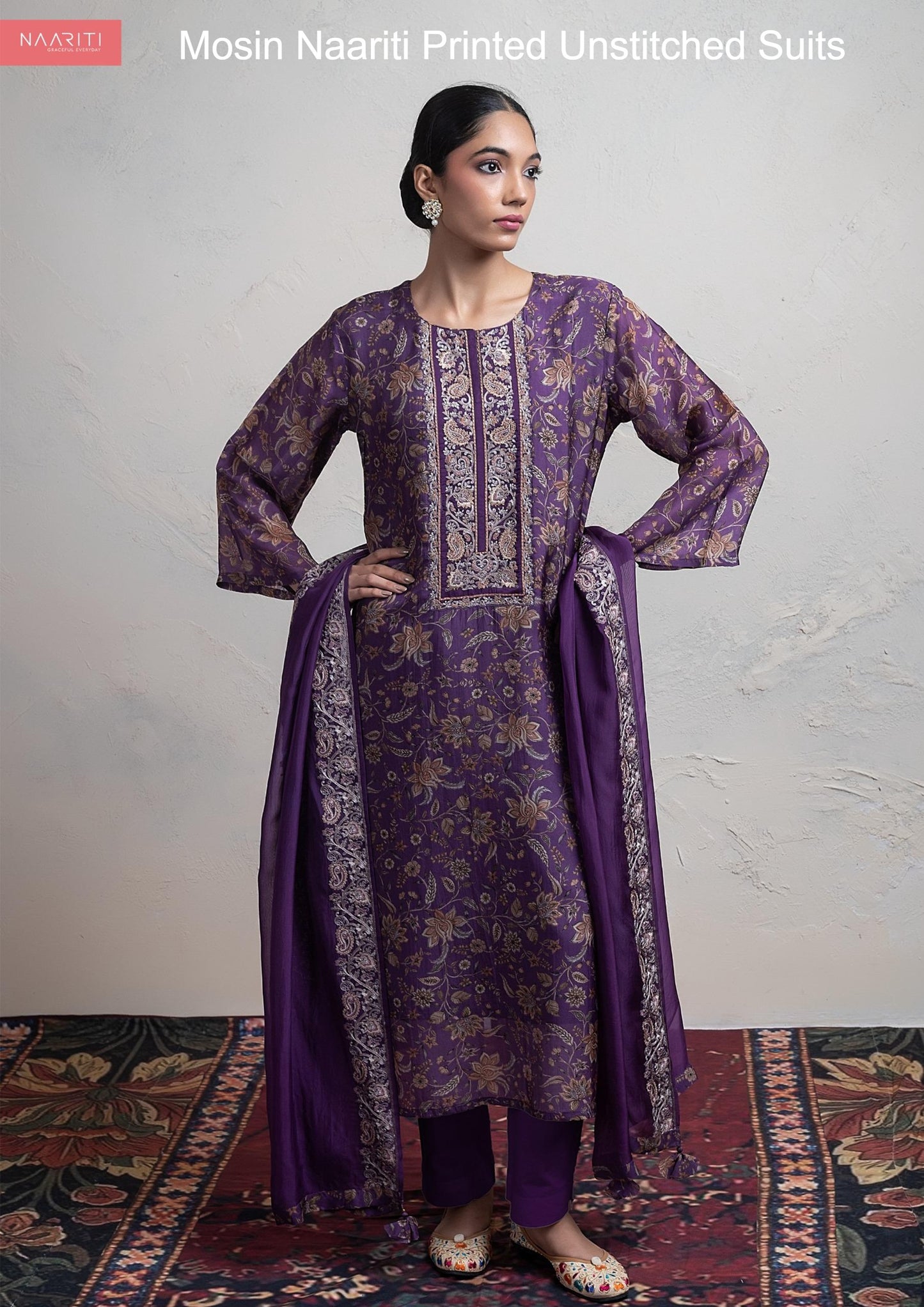 Mosin Naariti Printed Unstitched Suits
