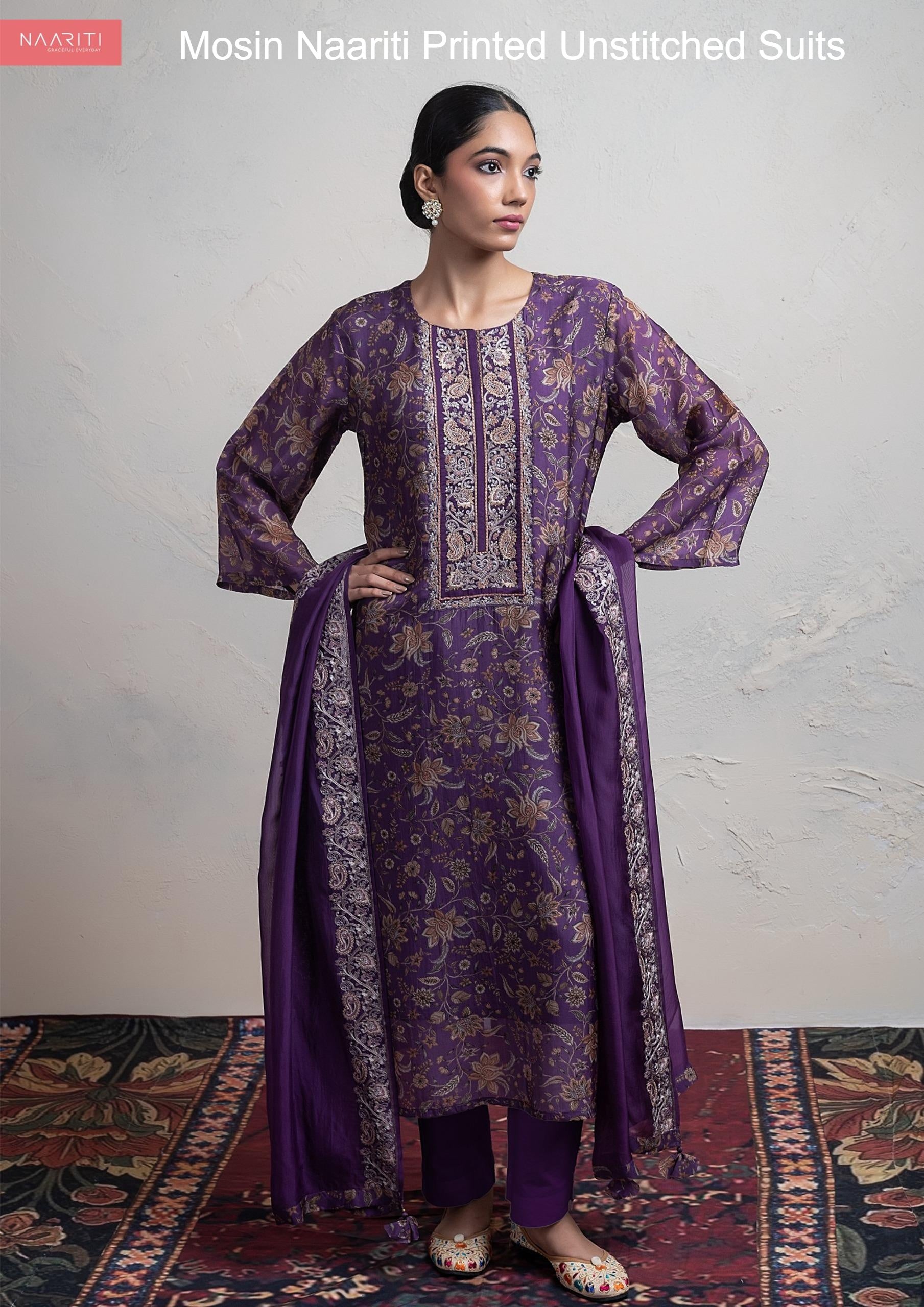Mosin Naariti Printed Unstitched Suits