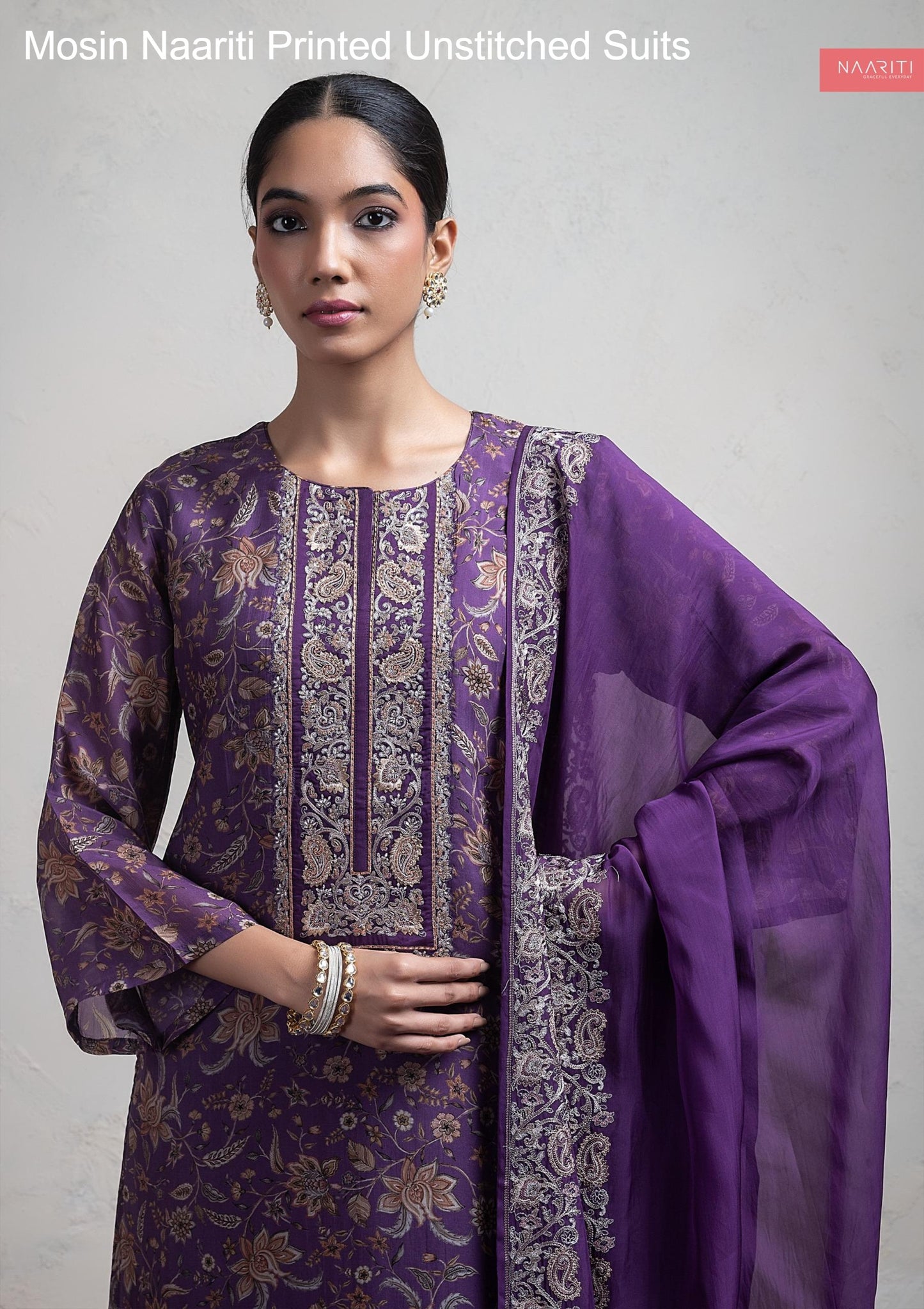 Mosin Naariti Printed Unstitched Suits
