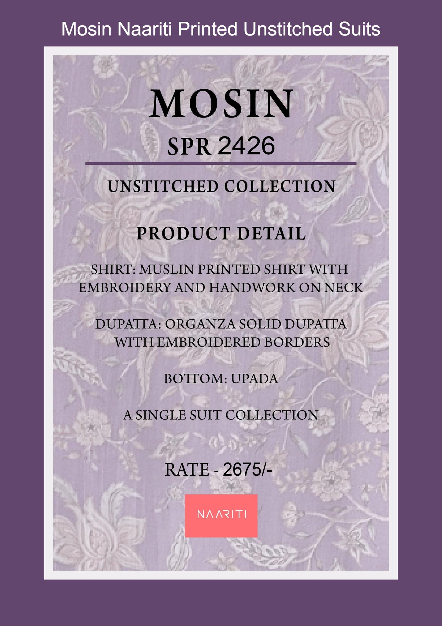 Mosin Naariti Printed Unstitched Suits
