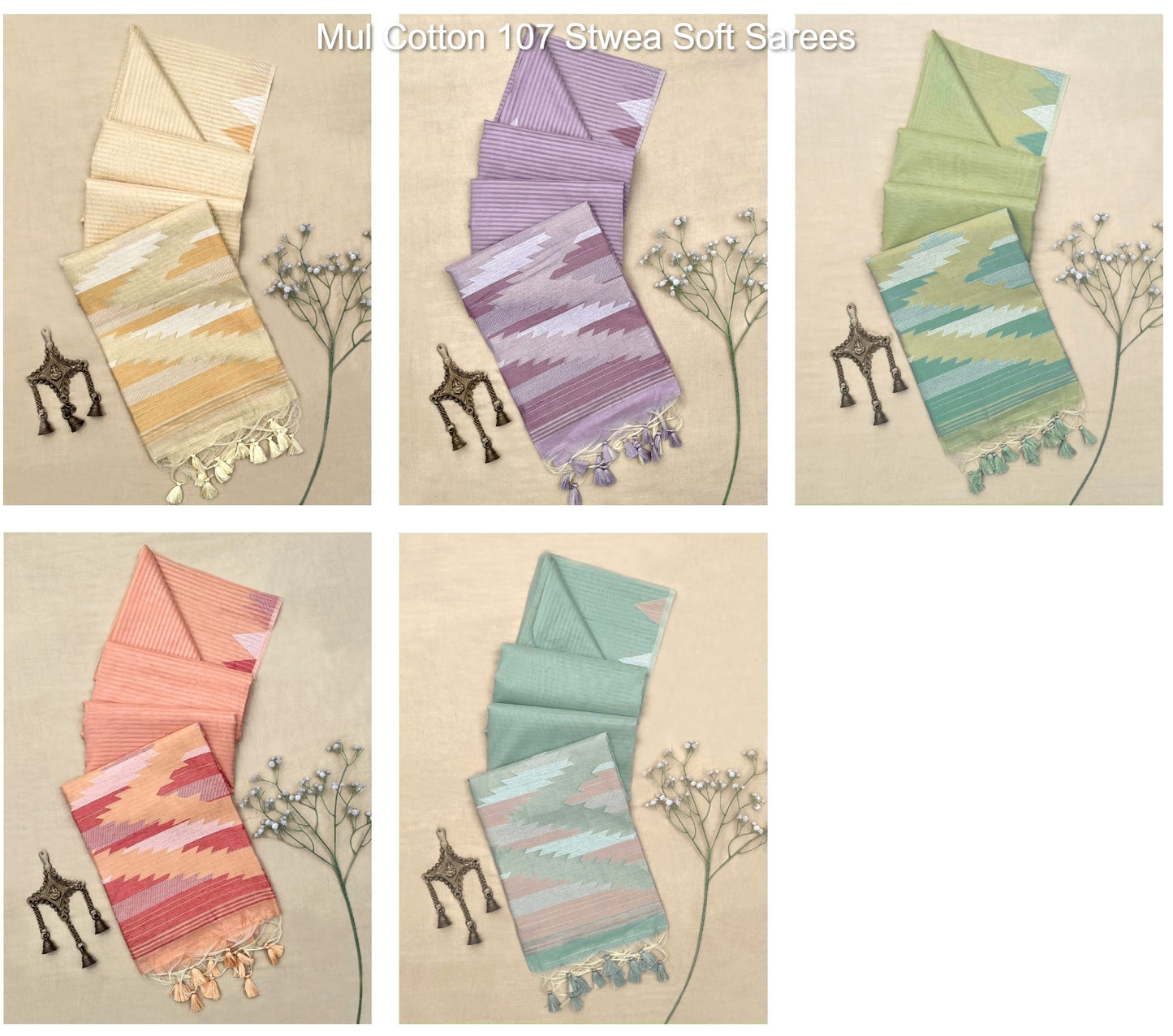 Mul Cotton 107 Stwea Soft Sarees