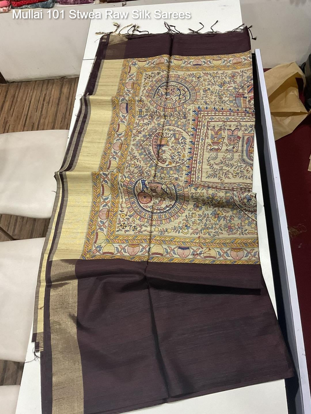 Mullai 101 Stwea Raw Silk Sarees