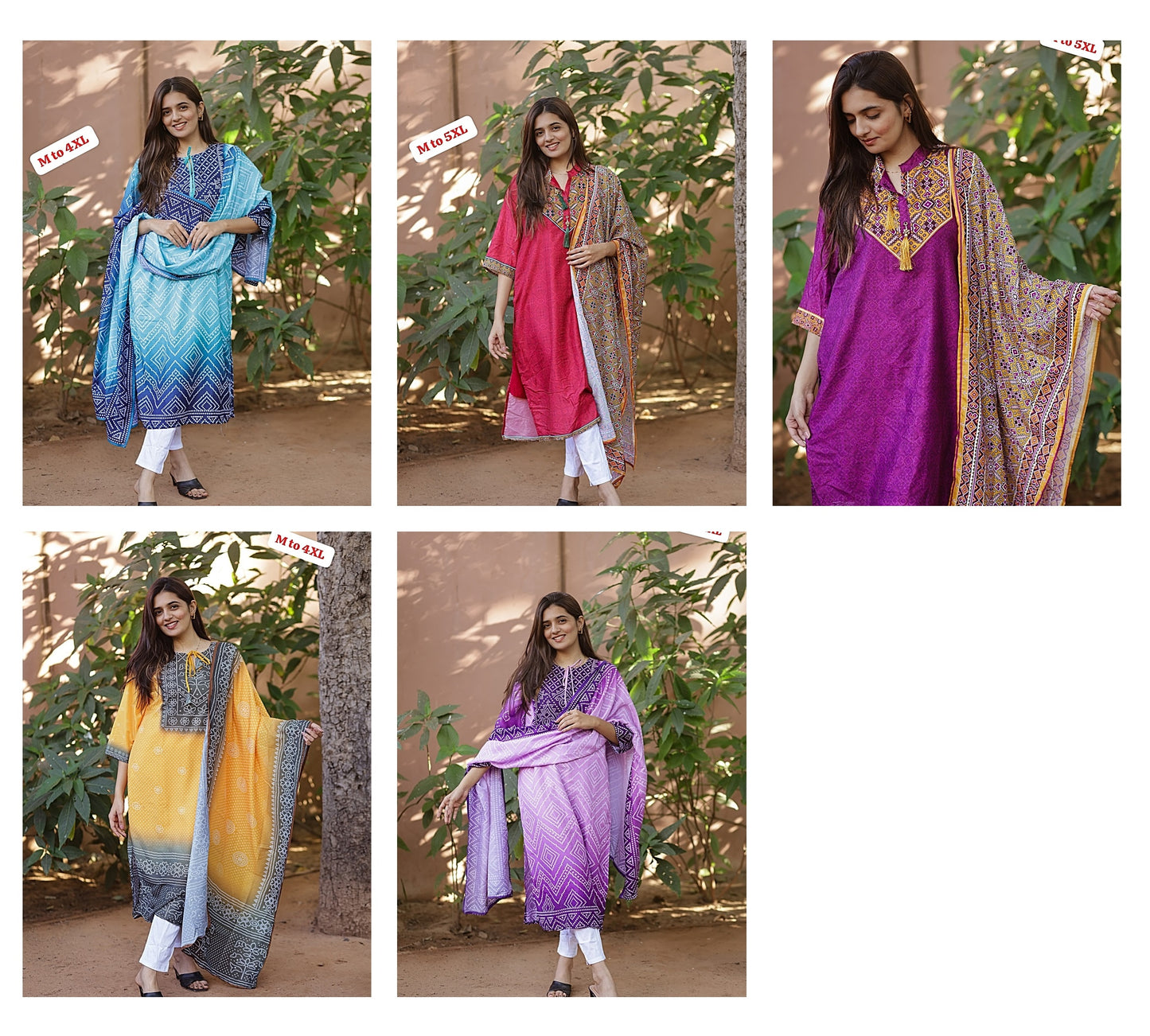 Muslin Chinon Non-Branded Stpmr Print Kurti Dupatta Set