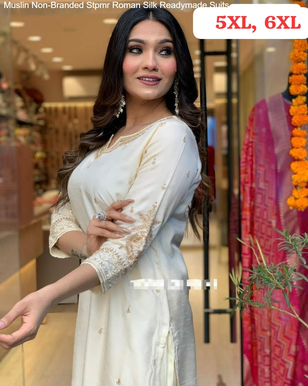 Muslin Non-Branded Stpmr Roman Silk Readymade Suits